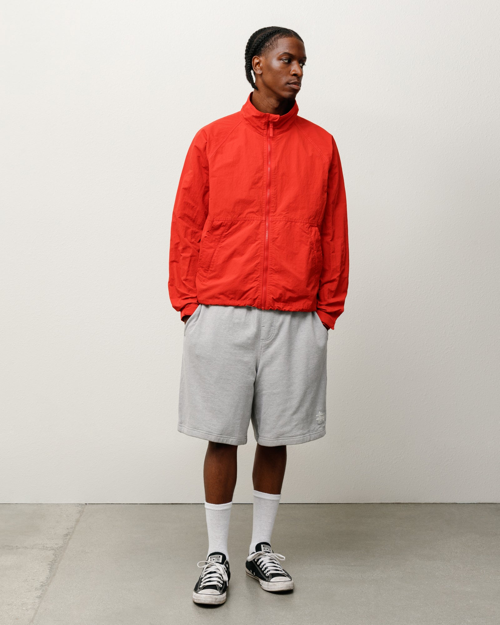 Warm Up Jacket – Red | Outerwear | Stüssy UK