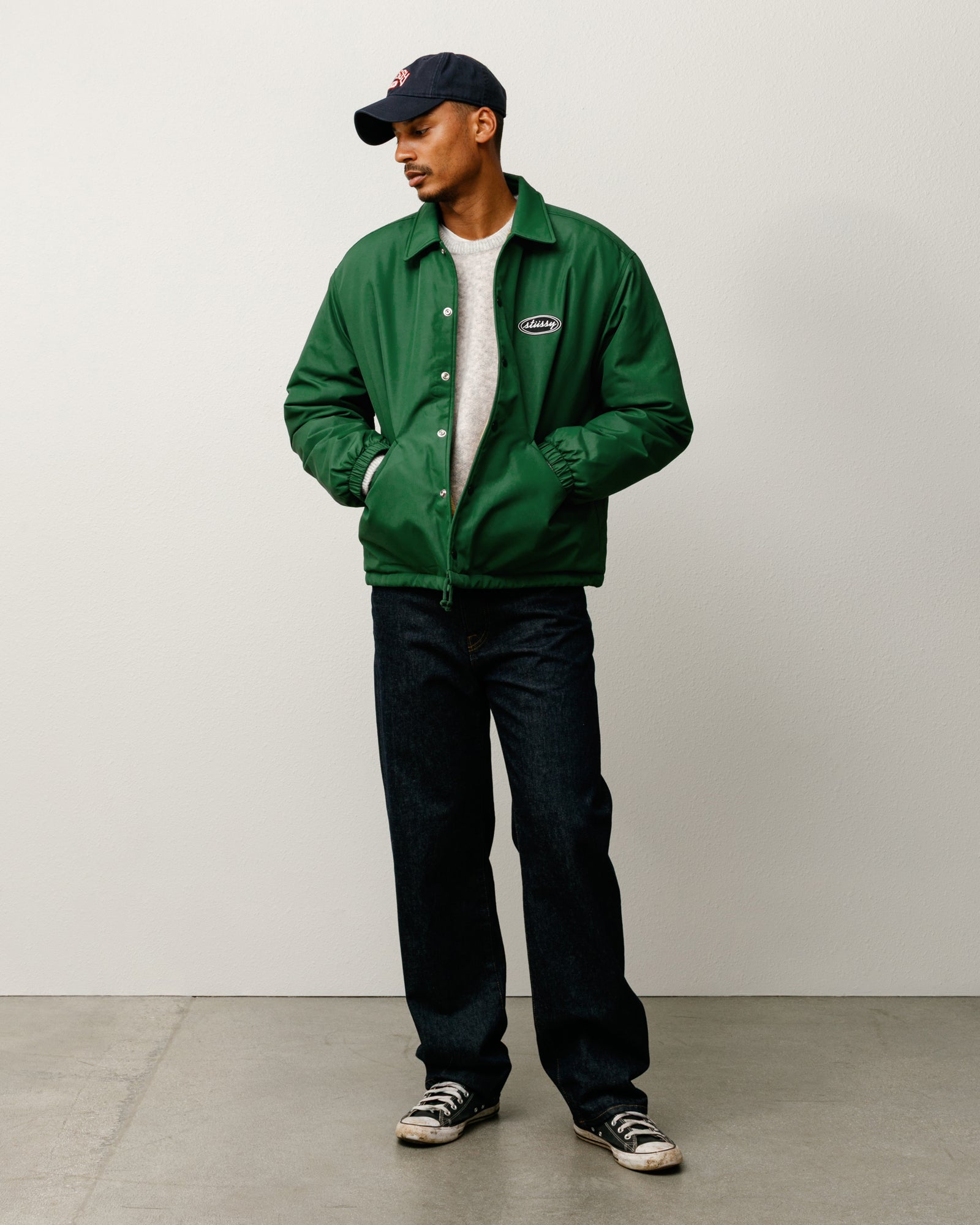 Coaches Jacket – Green | Outerwear | Stüssy UK