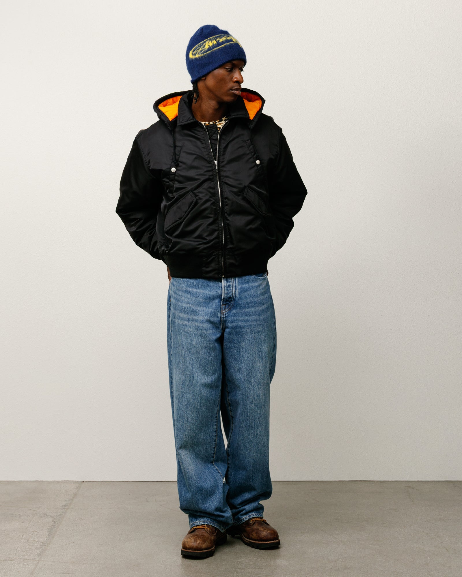 【STUSSY SP25】Stussy Flight Bomber Jacket Flight Bomber – Black | Outerwear | Stüssy UK