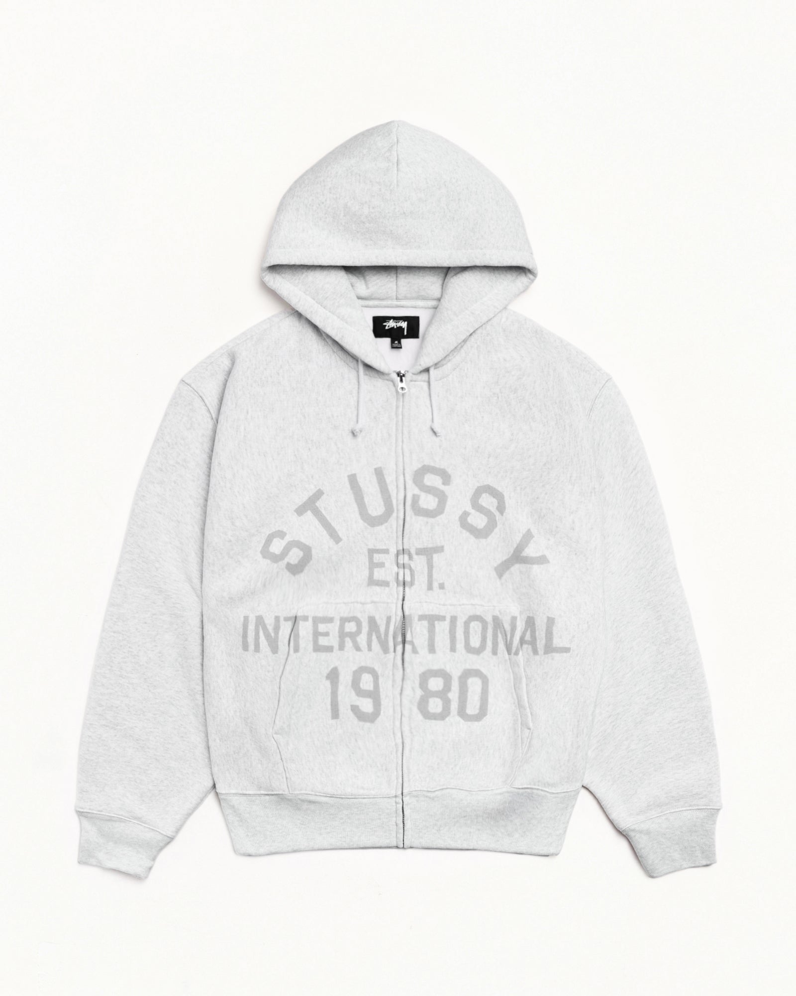 Stüssy ホワイトパーカー Established Zip Hoodie – Ash Heather | Sweats | Stüssy UK