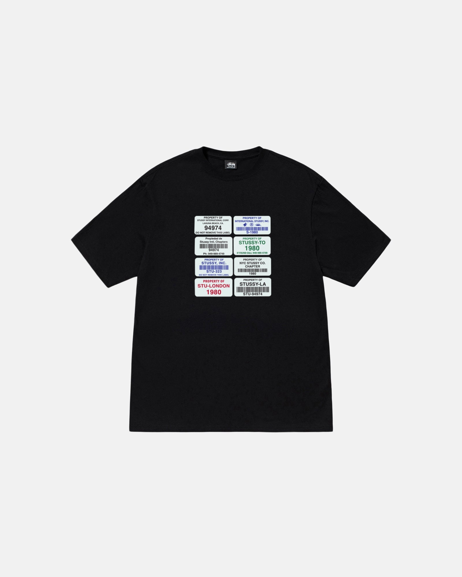 Codes Tee in black – Stüssy UK