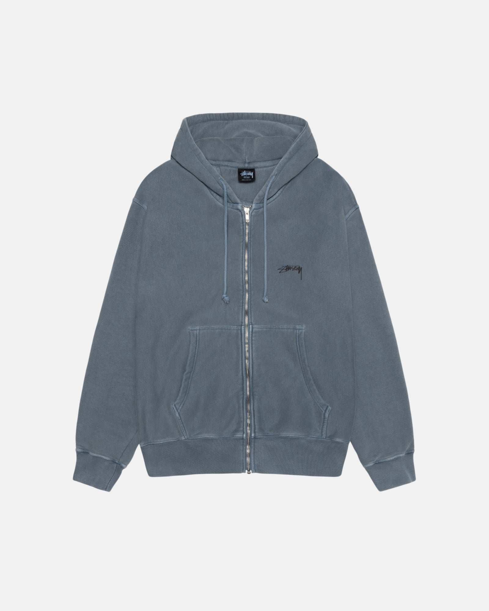 SMOOTH STOCK ZIP HOODIE PIGMENT DYED