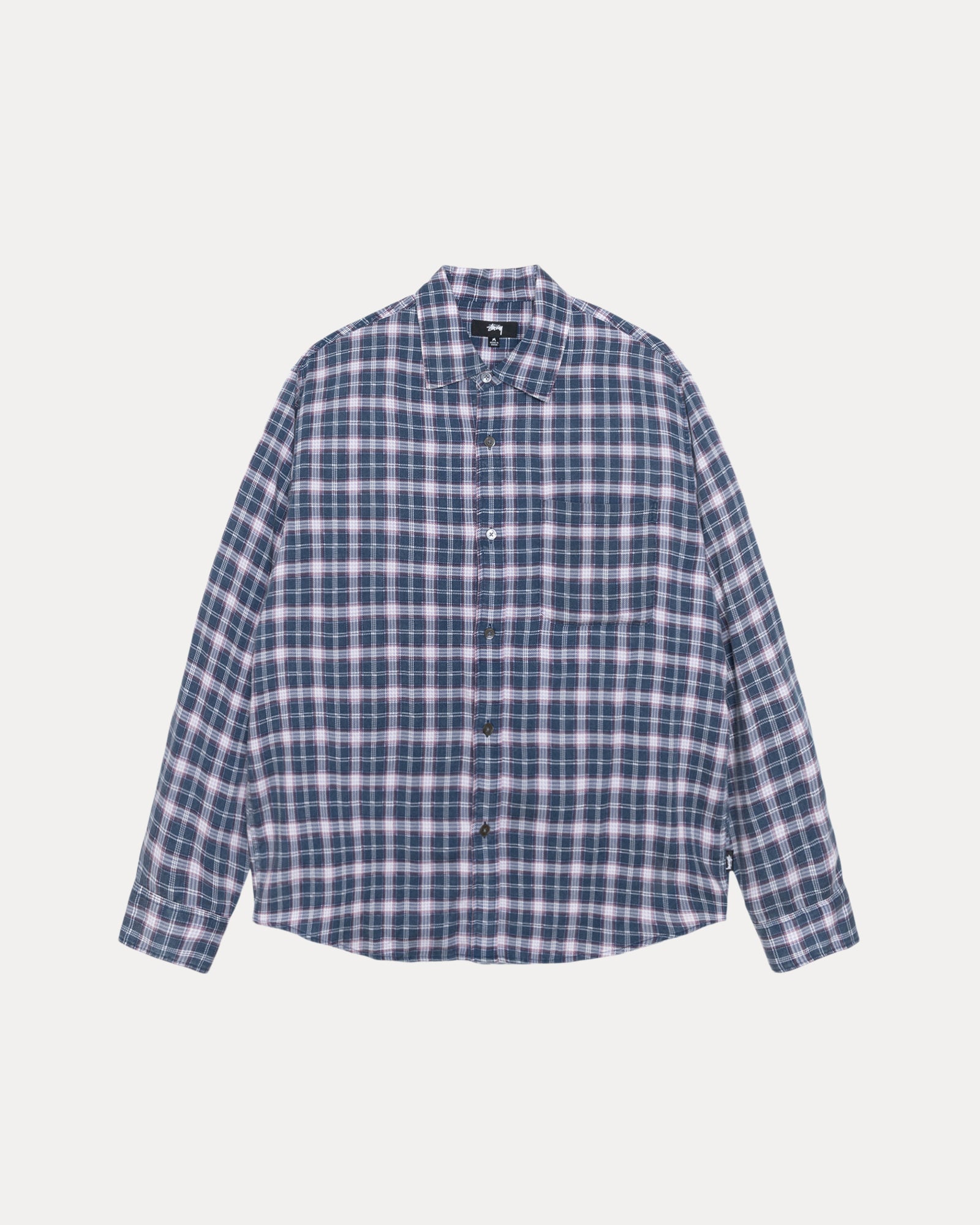 Matthew Shirt Printed Plaid in navy – Stüssy UK