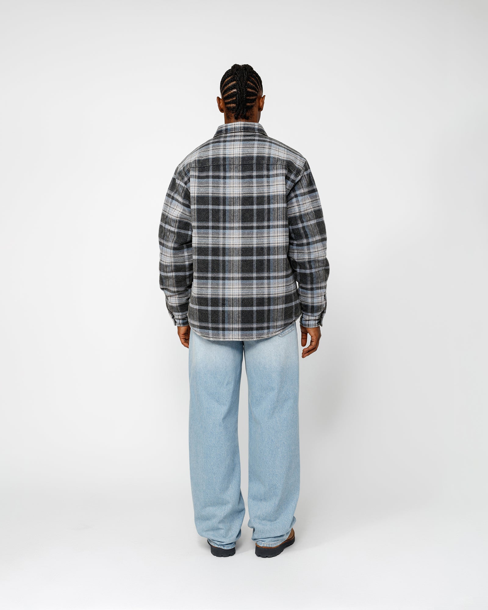 Heavy Washed Plaid Shirt in blue – Stüssy UK