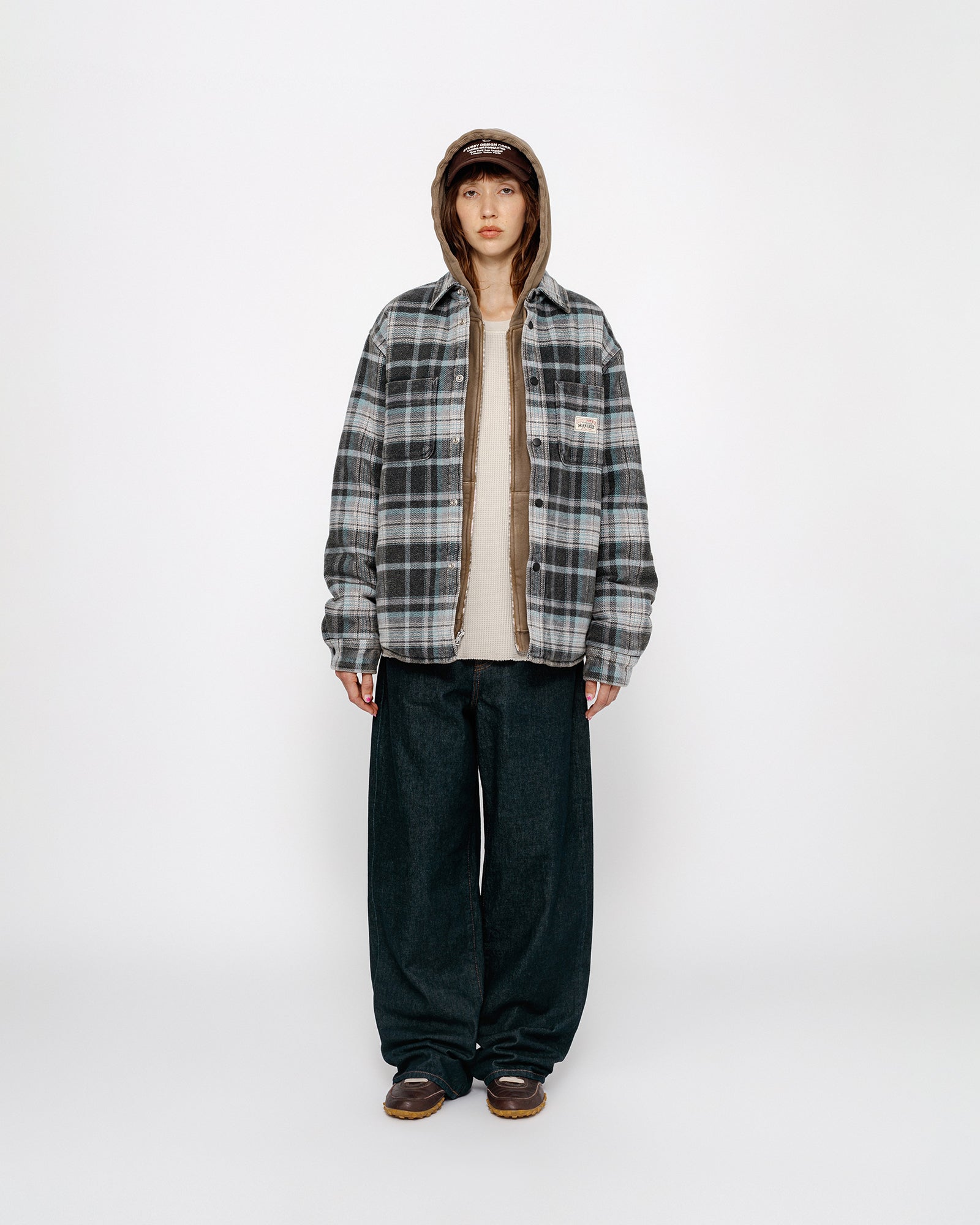 Heavy Washed Plaid Shirt in blue – Stüssy UK