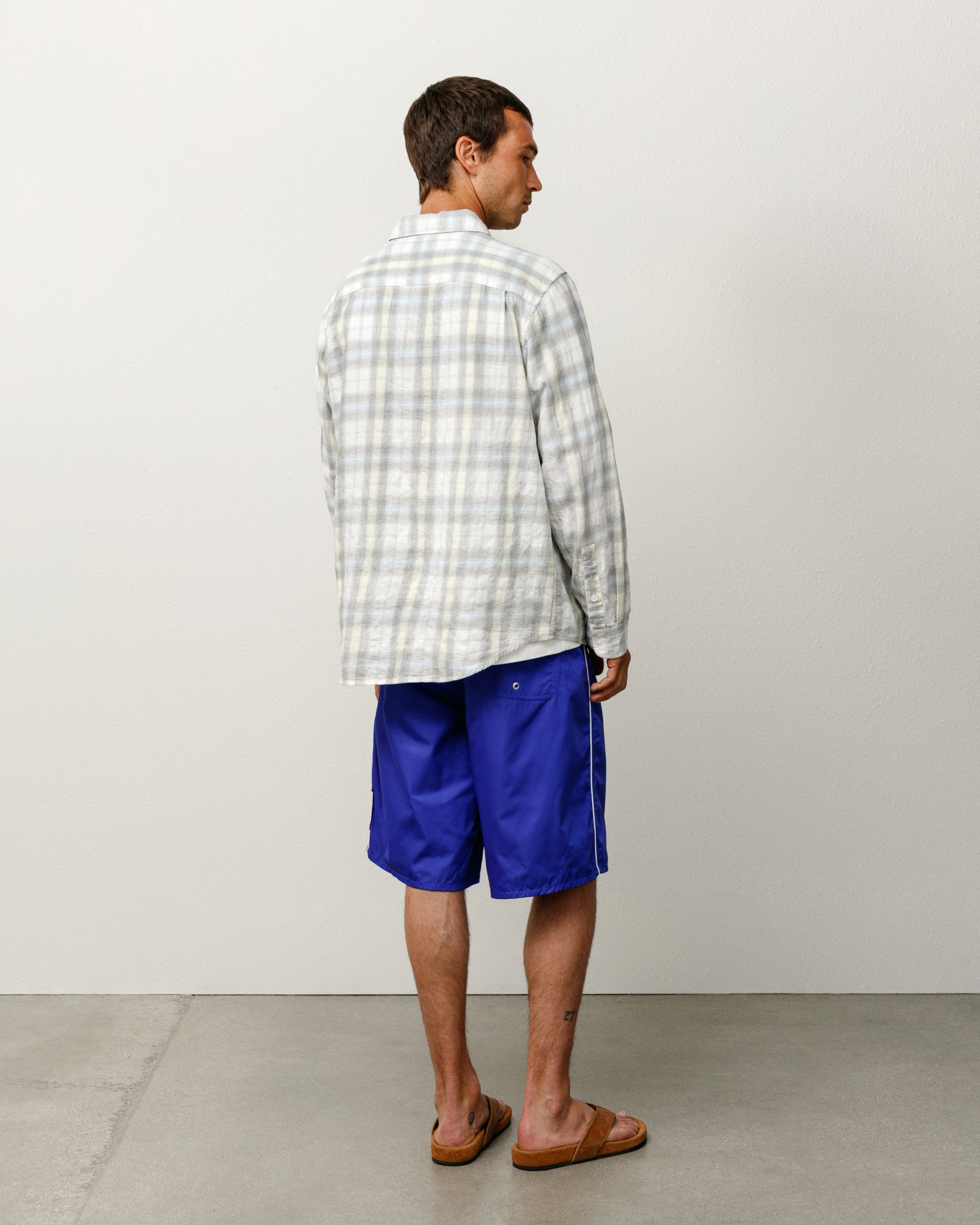Beach Plaid Shirt – Off White | Tops | Stüssy UK