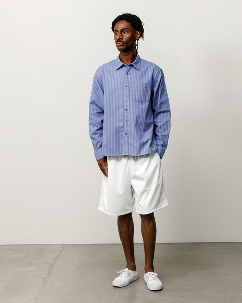 Oxford Ls Shirt Unisex Long Sleeve In Blue Stripe