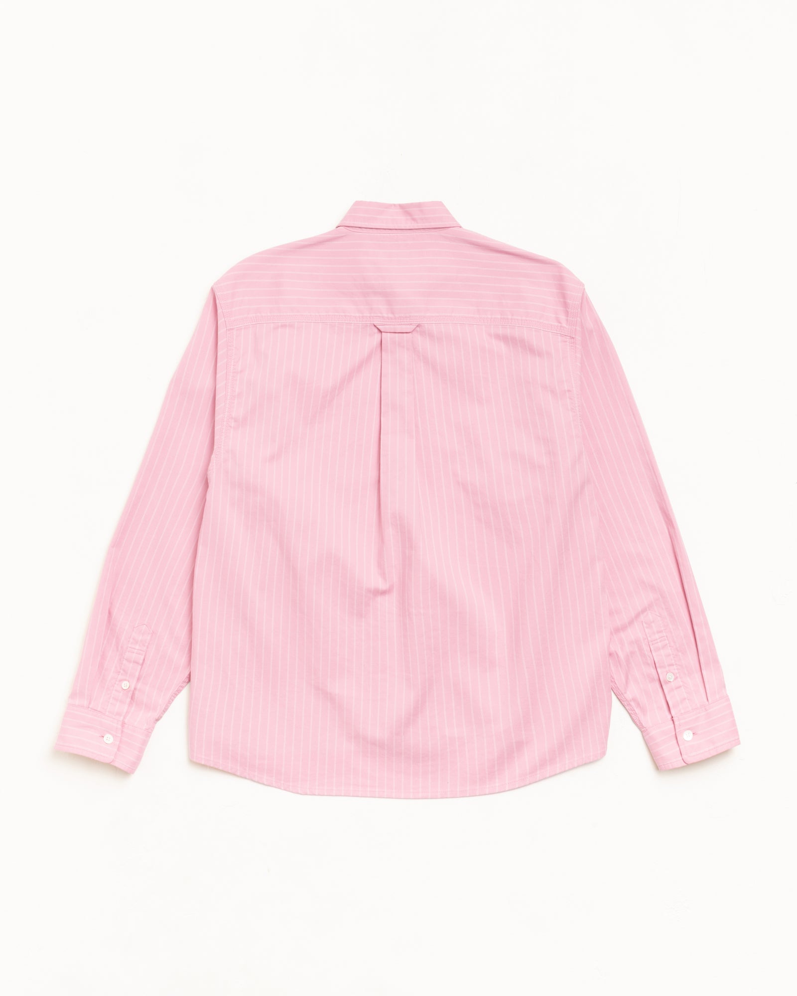 Oxford Ls Shirt Mens Long Sleeve In Pink Stripe