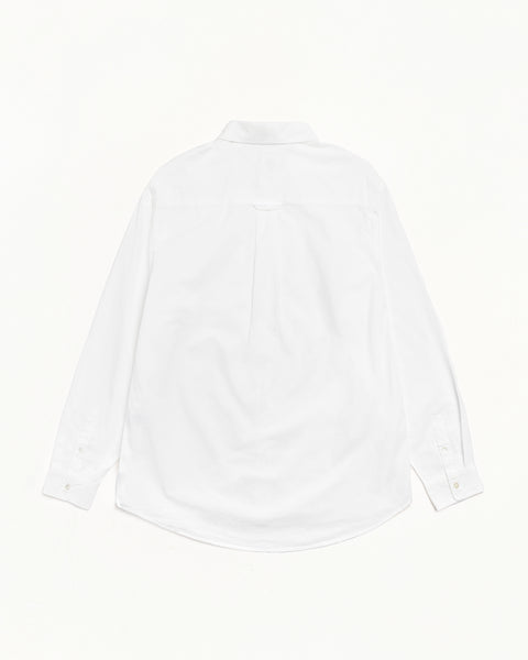 Oxford Ls Shirt Unisex Long Sleeve In White