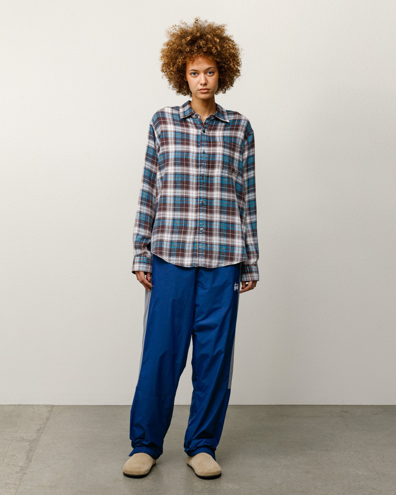 Matthew Plaid Shirt Cl Mens Long Sleeve In Brown