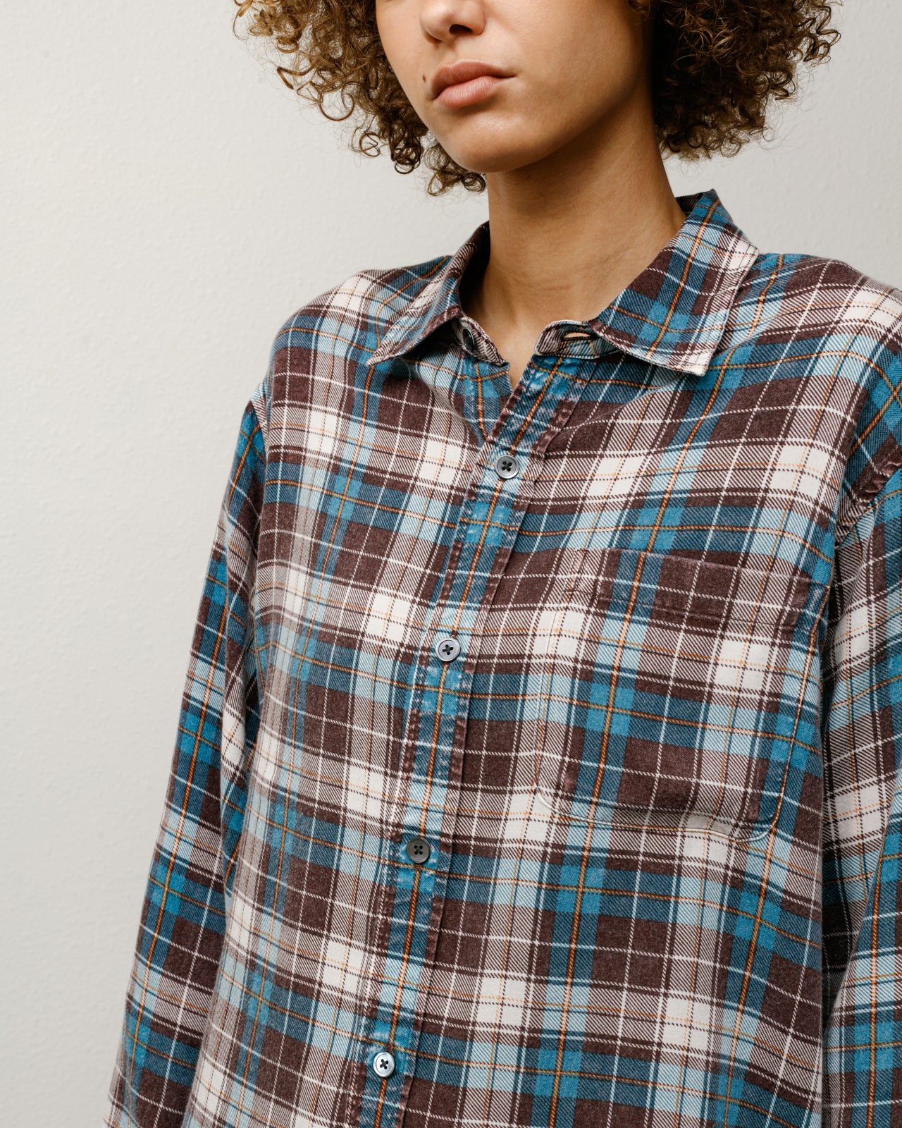 Matthew Plaid Shirt Cl Mens Long Sleeve In Brown