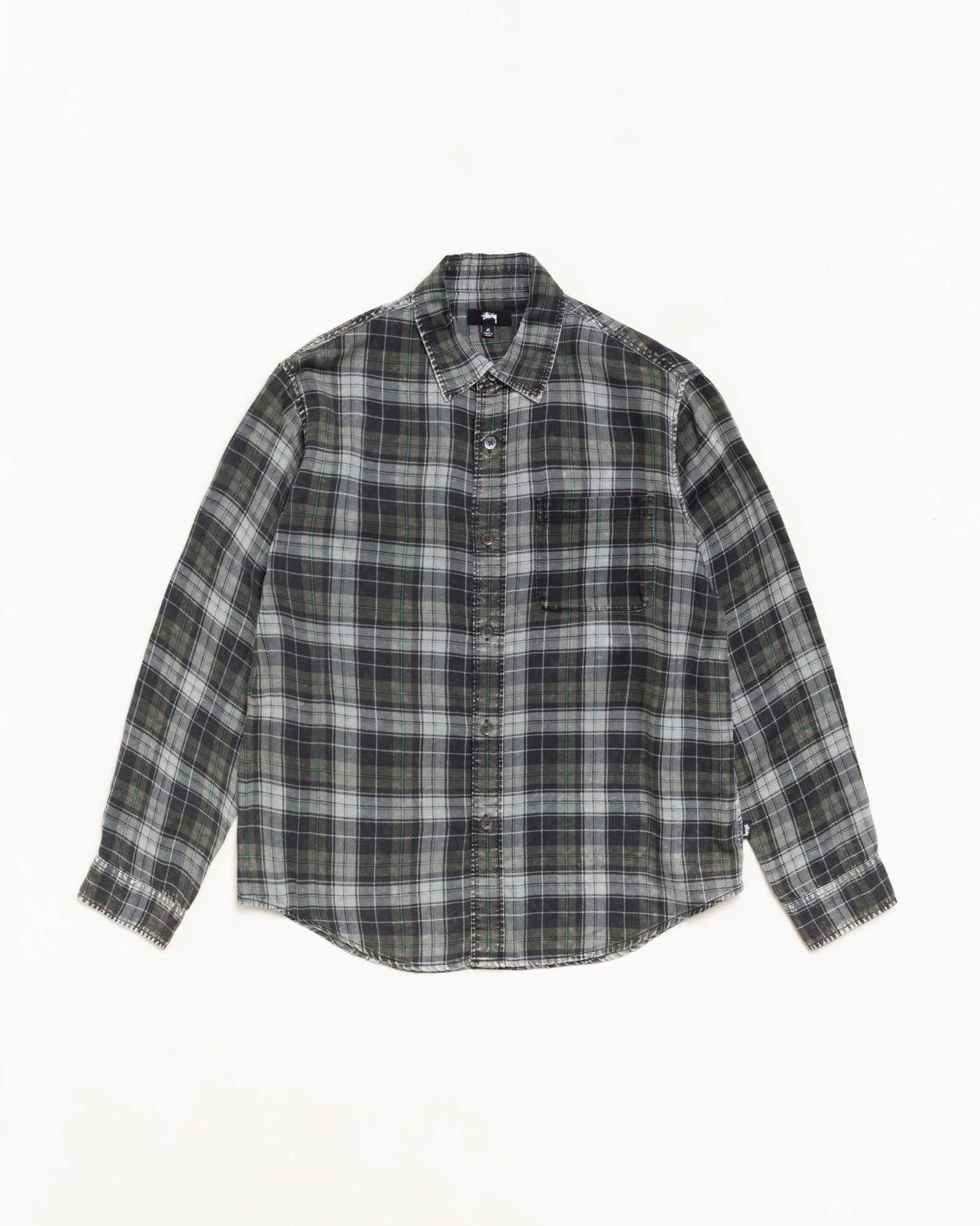 Matthew Plaid Shirt Cl Mens Long Sleeve In Charcoal