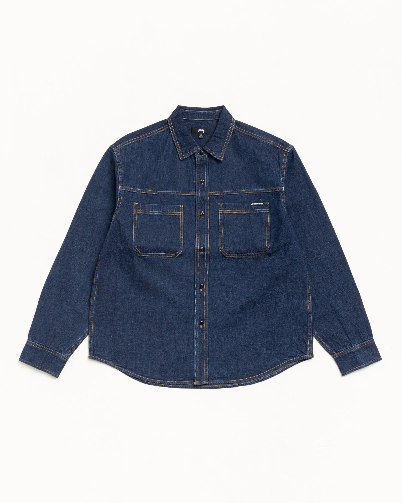 Work Denim Shirt – Dark Denim | Tops & Shirts | Stüssy UK
