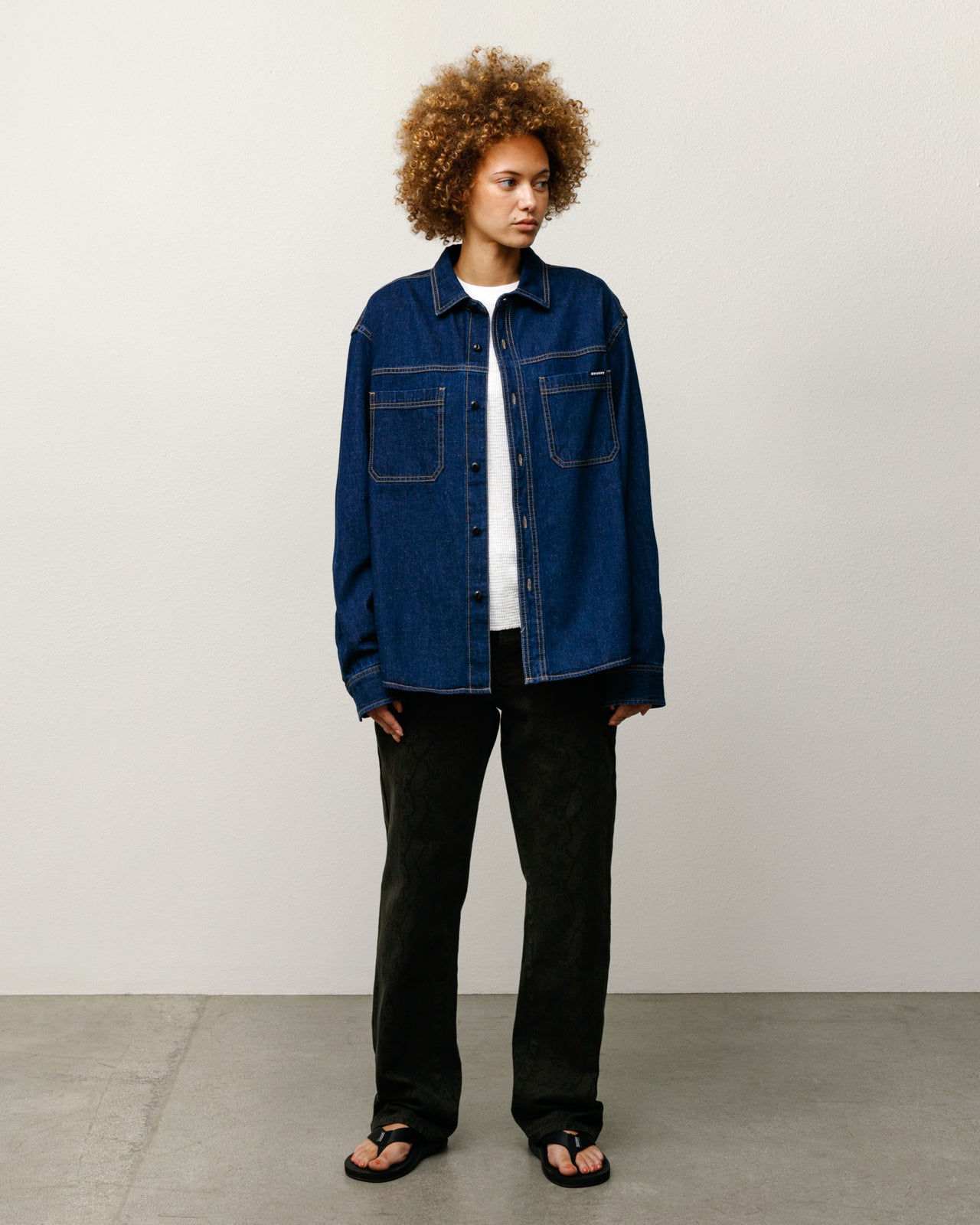 Work Denim Shirt – Dark Denim | Tops & Shirts | Stüssy UK