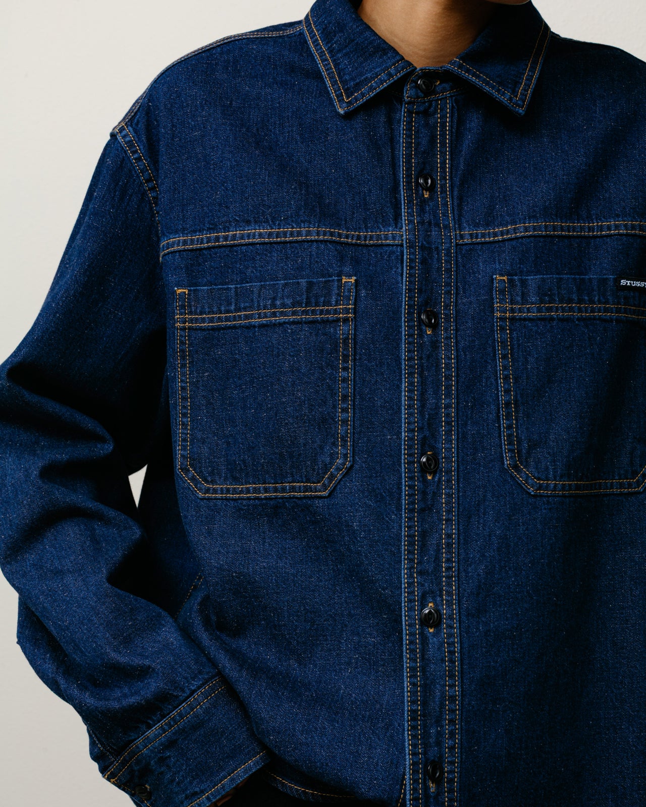 Work Denim Shirt – Dark Denim | Tops & Shirts | Stüssy UK