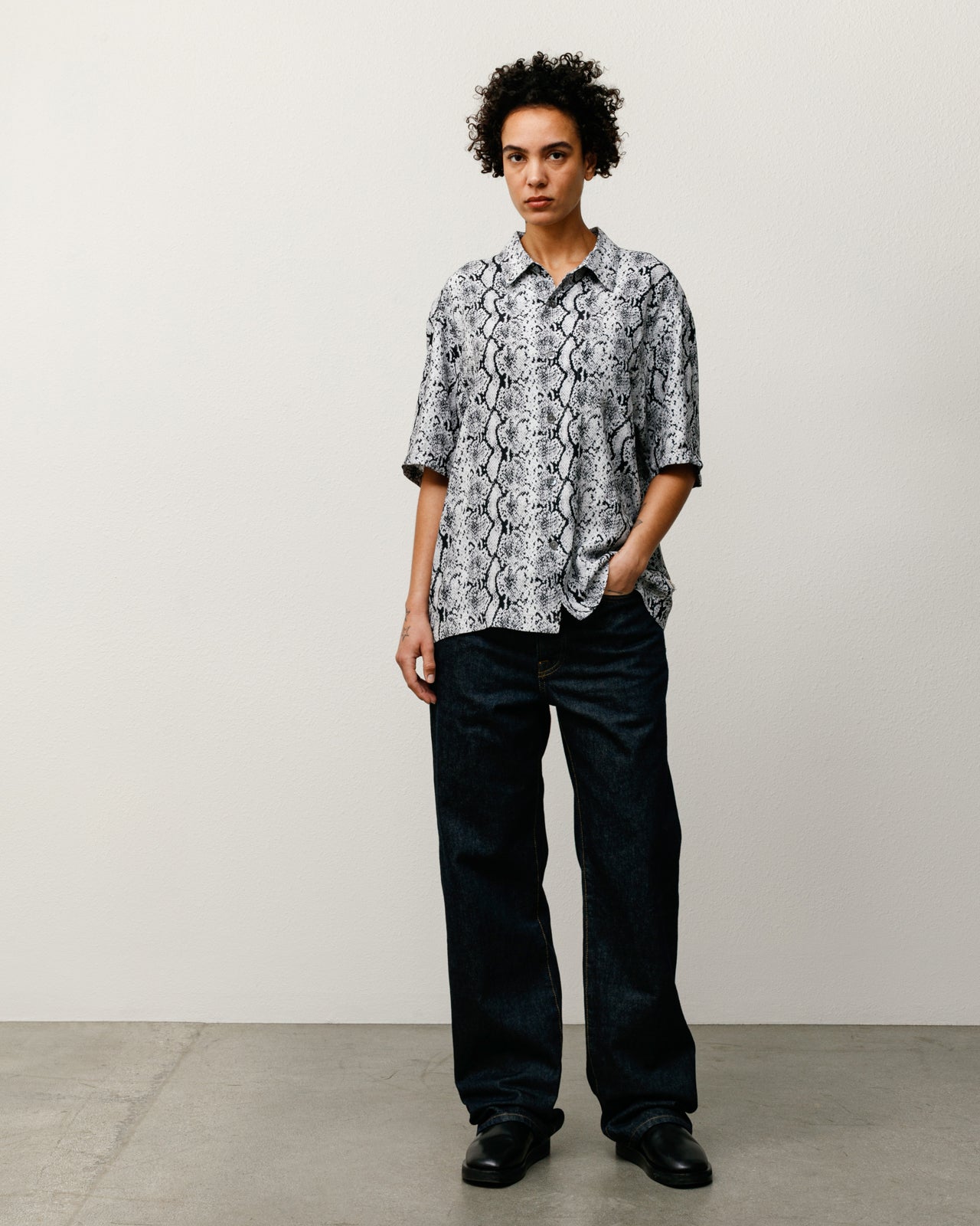 Python Ss Shirt Mens Short Sleeve In Grey
