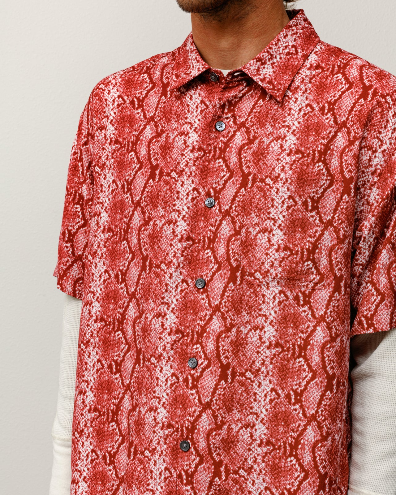 Python Ss Shirt Mens Short Sleeve In Red