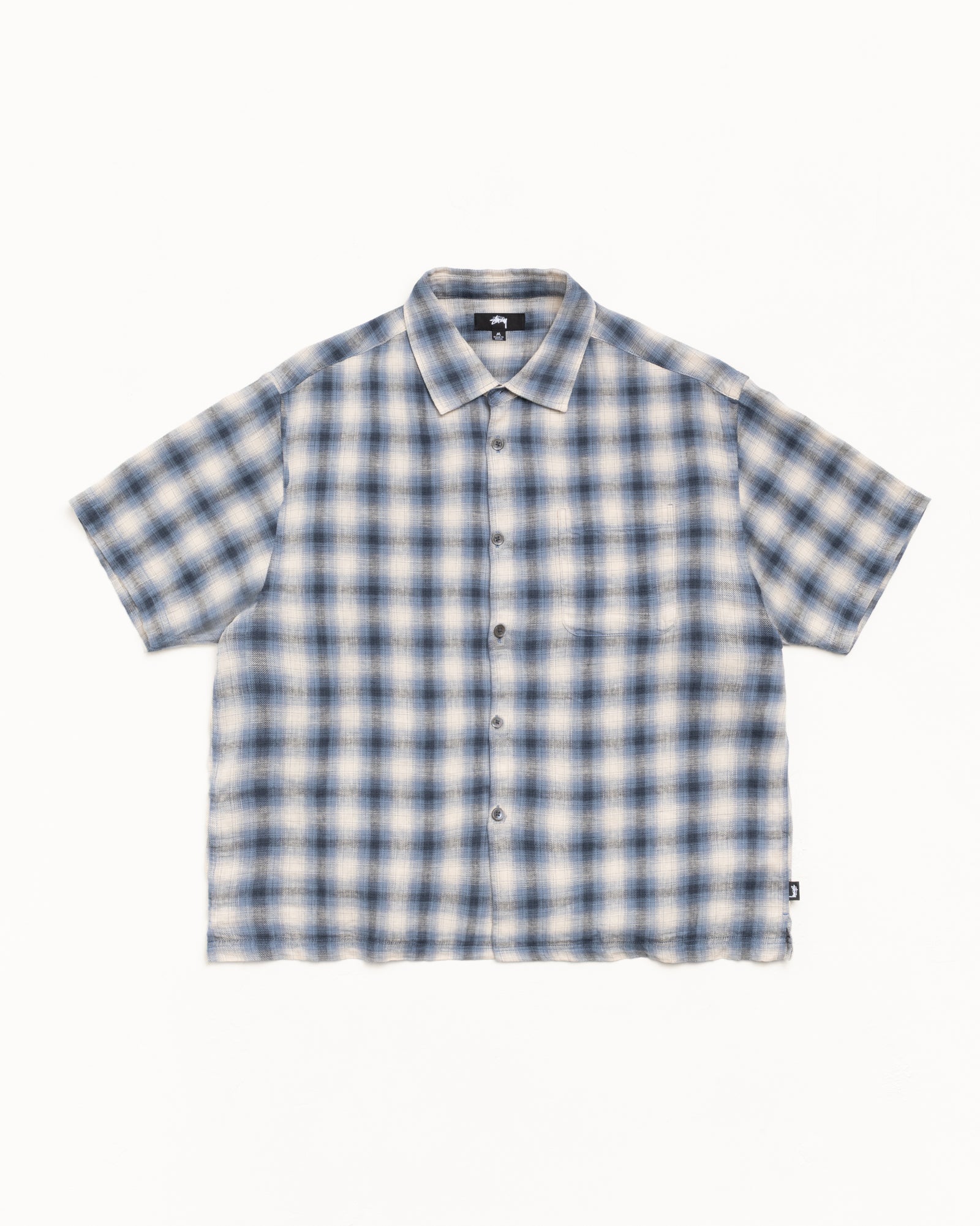 Liam Ss Plaid Shirt Mens Short Sleeve In Blue