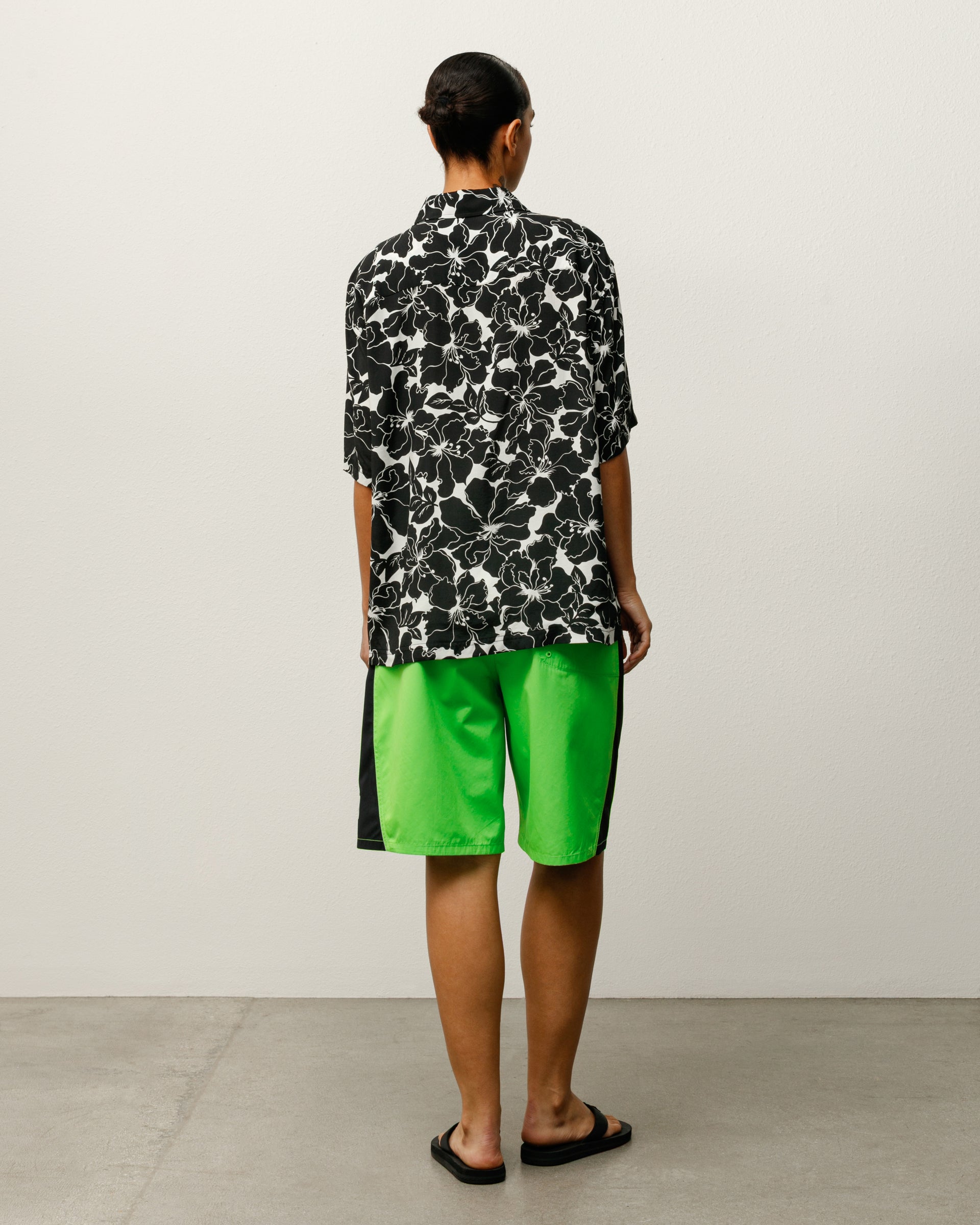 Floral Hawaiian Shirt Mens Short Sleeve In Black
