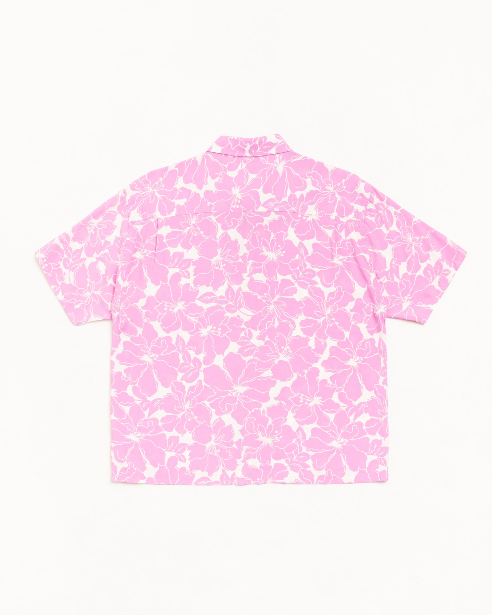 Floral Hawaiian Shirt Mens Short Sleeve In Pink