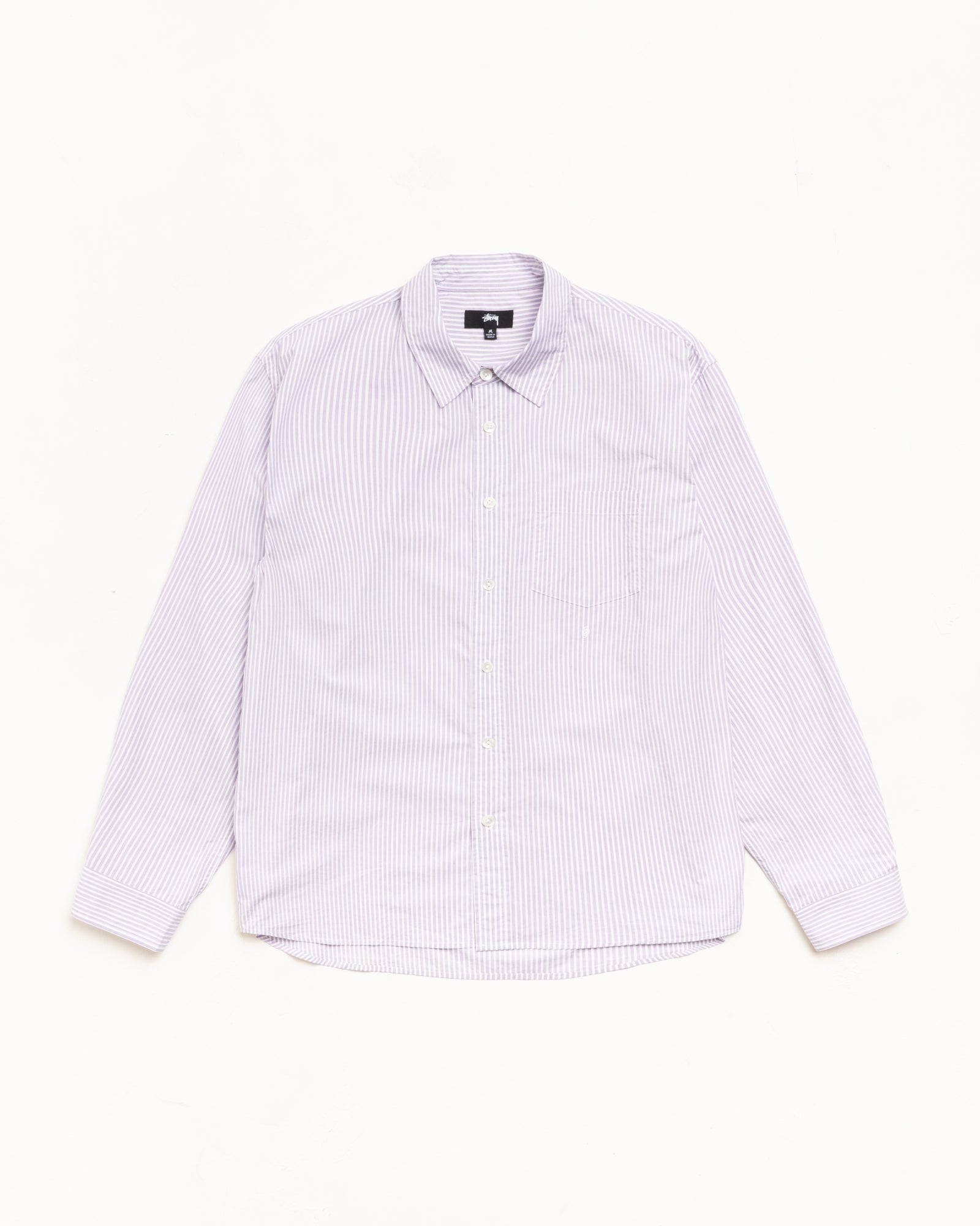 Standard Long Sleeve Shirt Unisex In Purple Stripe