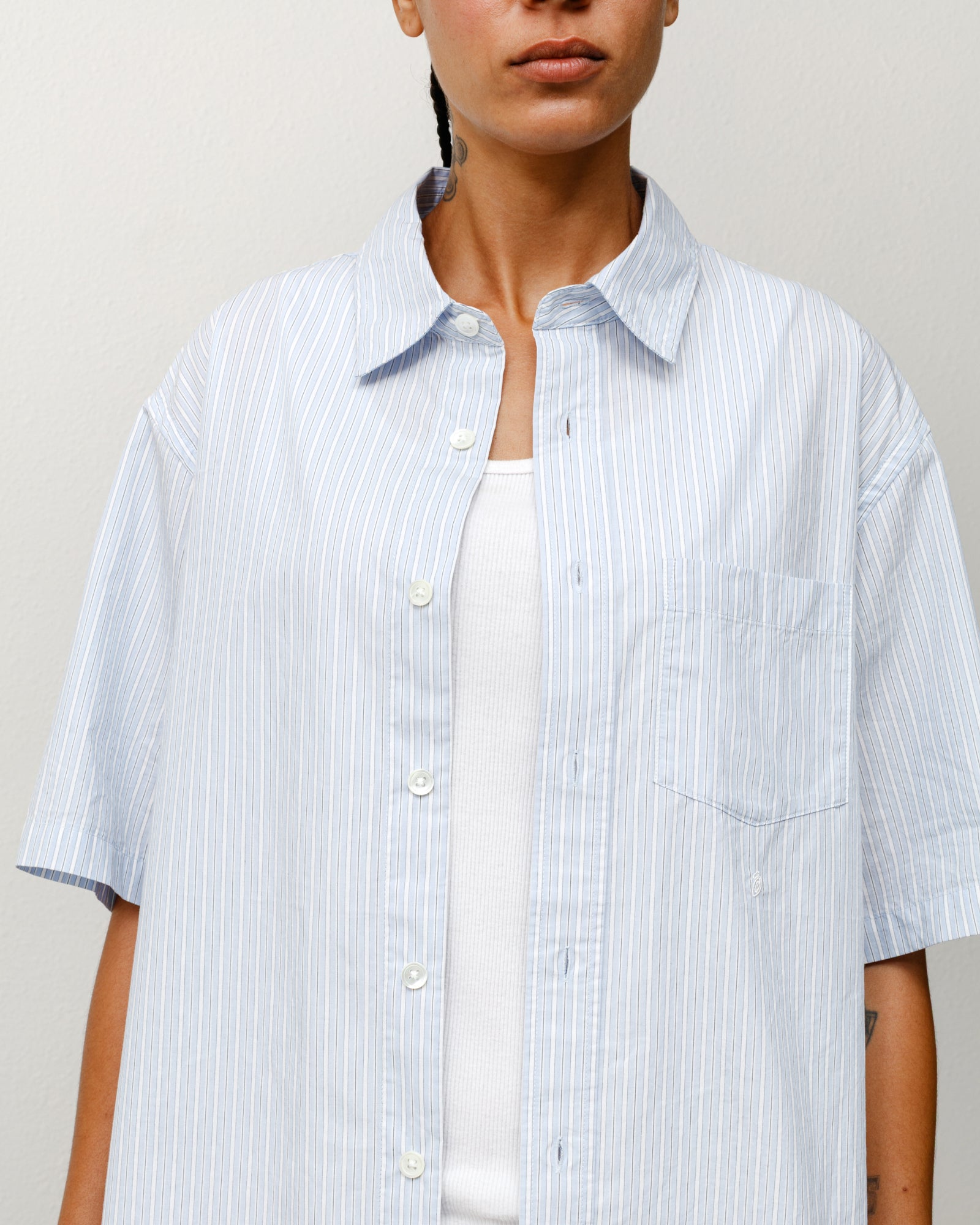 Standard Ss Shirt – Blue Stripe | Tops & Shirts | Stüssy UK