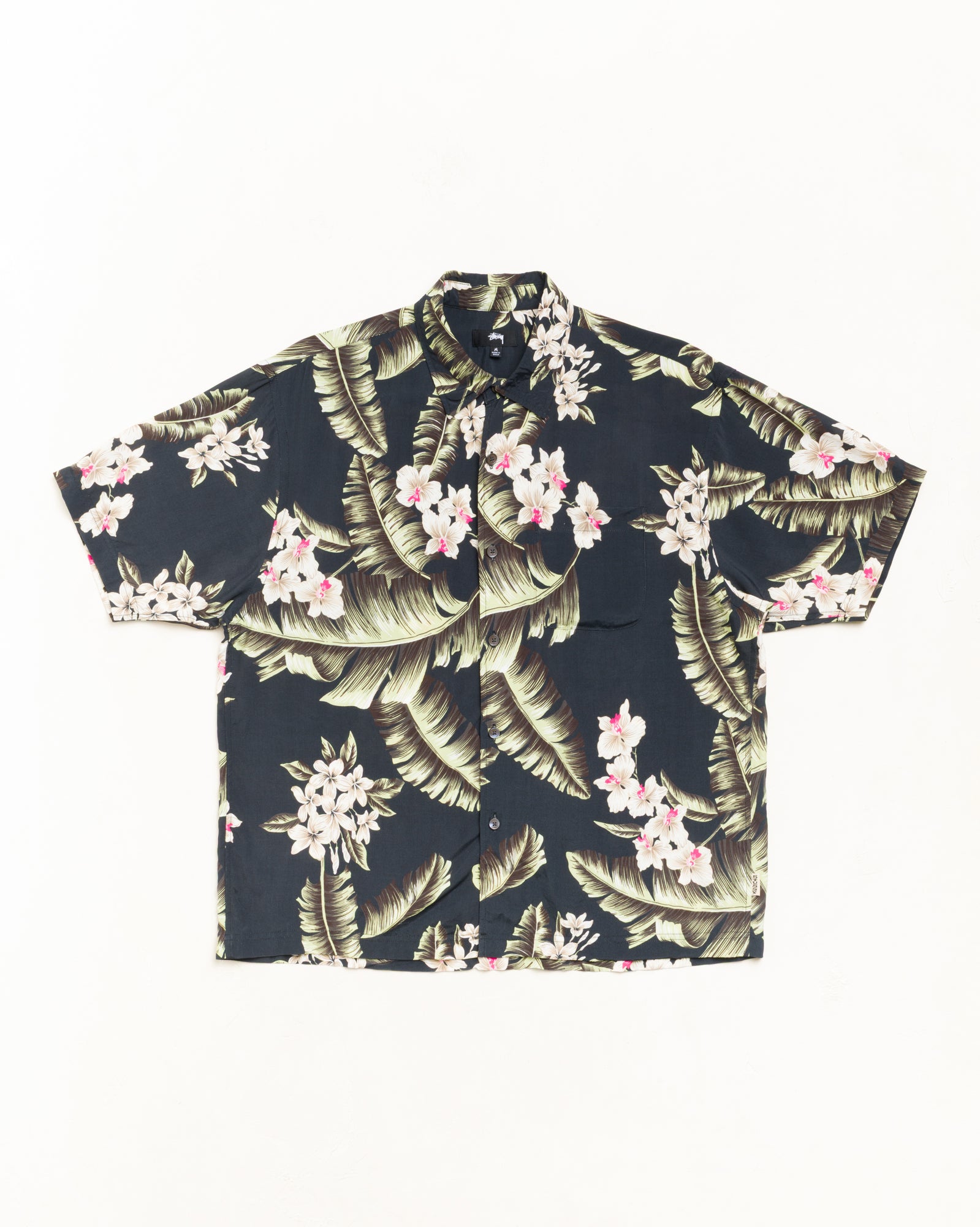 Stussy HAWAIIAN SS SHIRT 黒 シャツ M Hawaiian Floral Ss Shirt – Black | Tops & Shirts | Stüssy UK