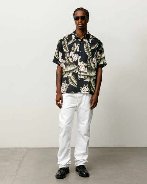 Hawaiian Floral Ss Shirt – Black | Tops & Shirts | Stüssy UK