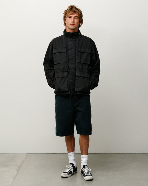 Work Short Washed Canvas Mens Regular In Black