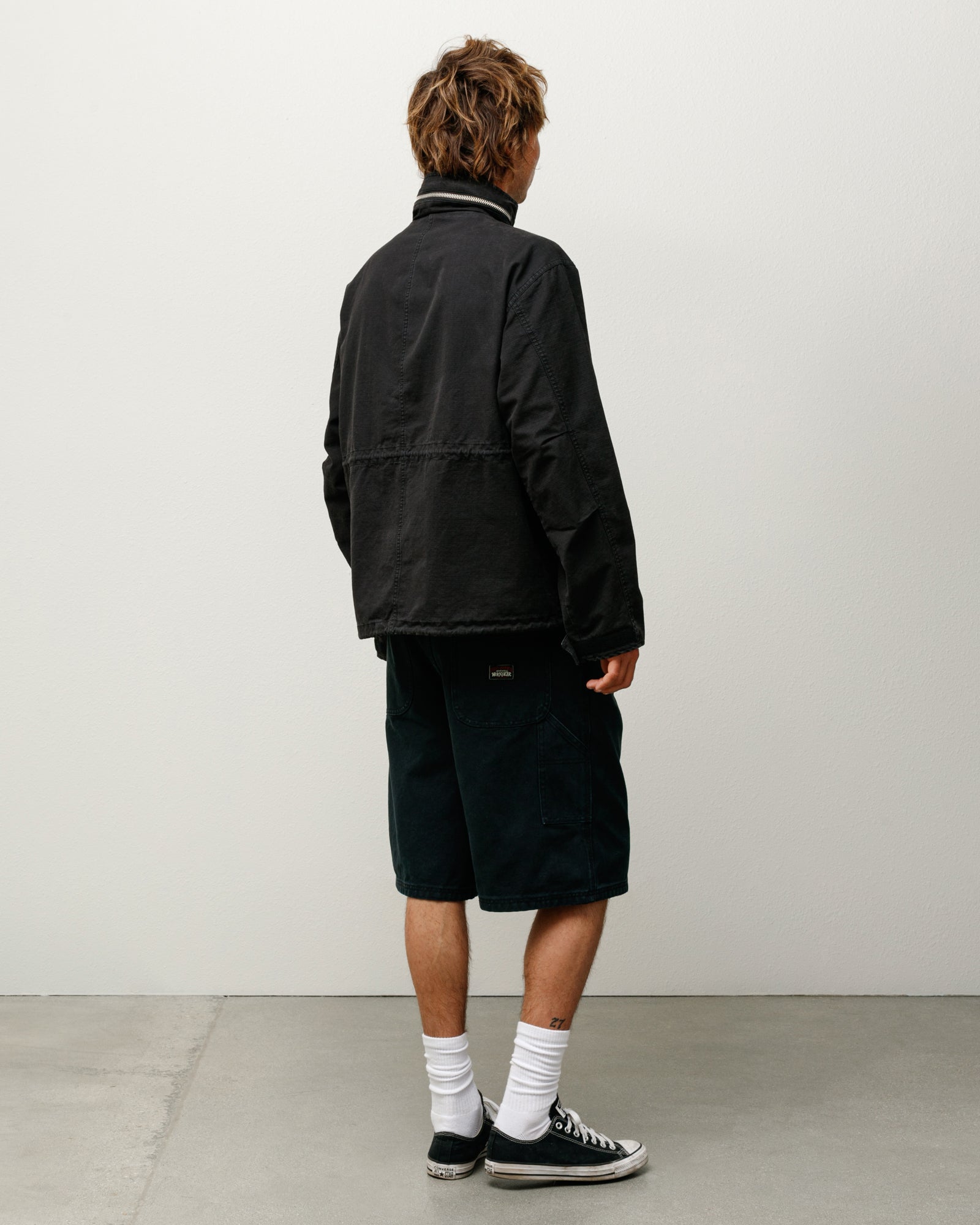 Washed Canvas Work Short – Black | Shorts | Stüssy UK