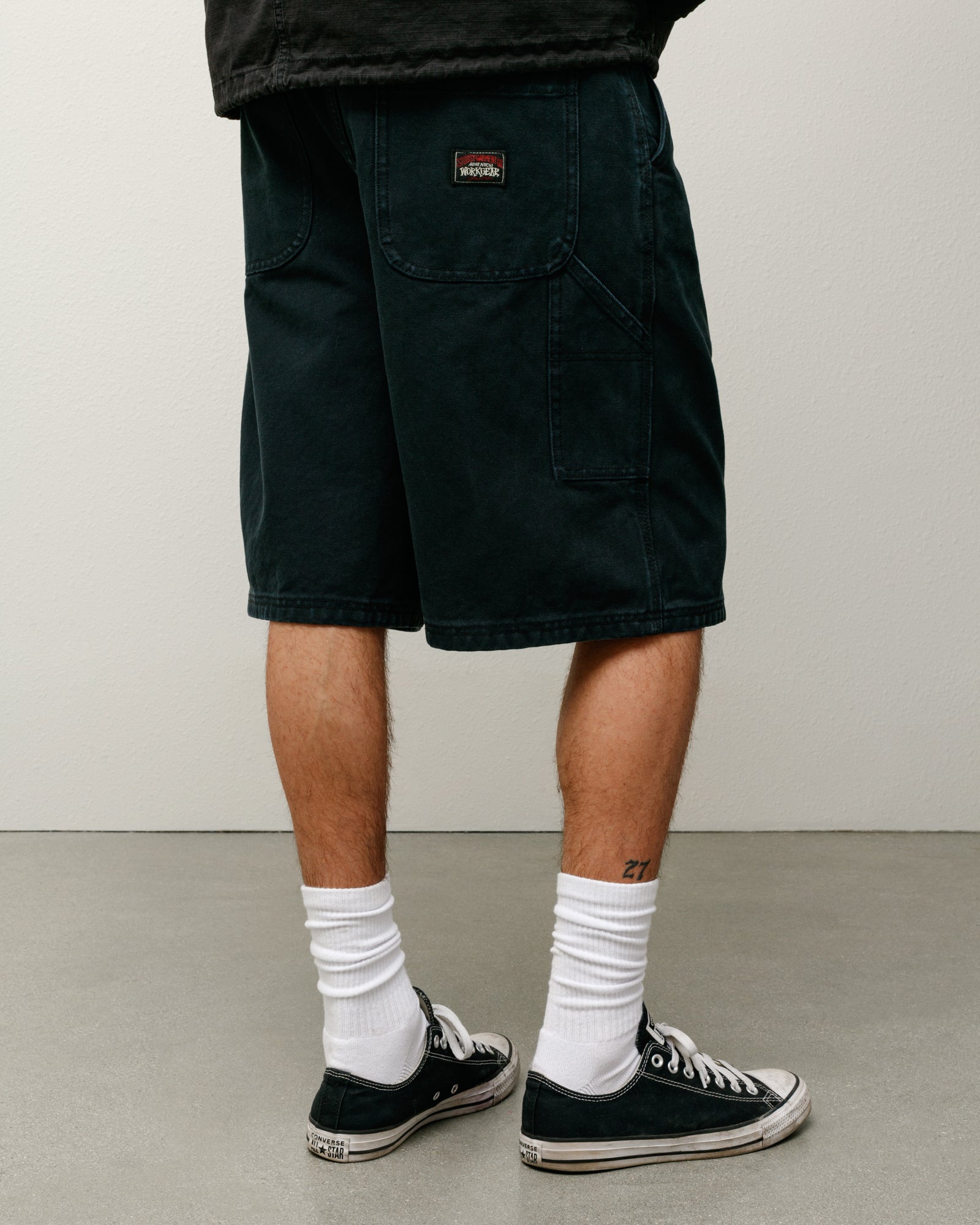 Washed Canvas Work Short – Black | Shorts | Stüssy UK