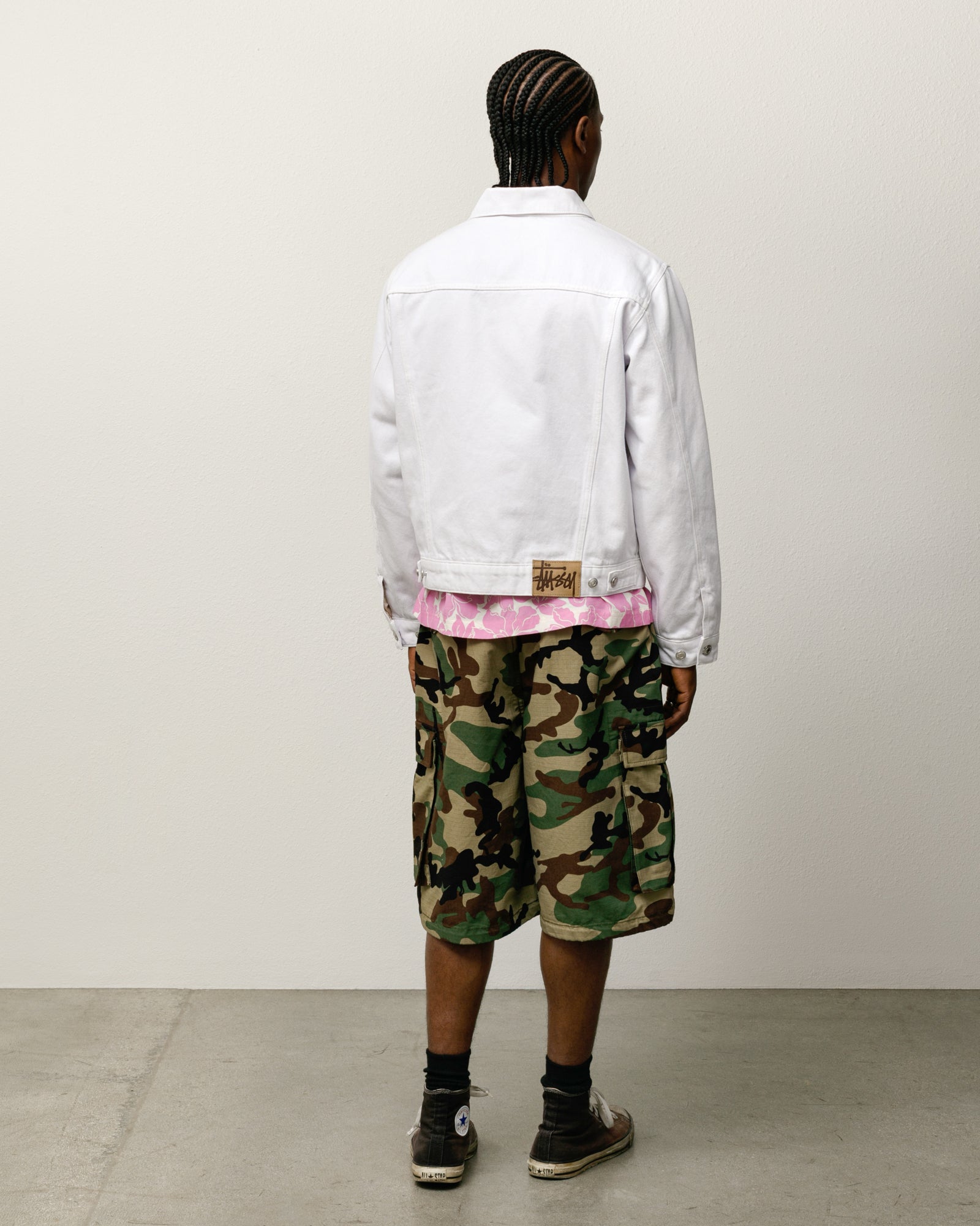 Cargo Short Ripstop Mens Regular In Woodland Camo