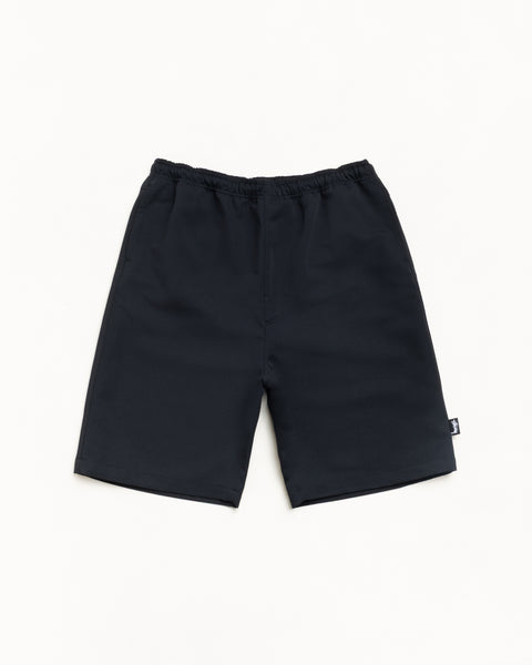 Baggy Beach Short Unisex Elastic Waistband In Black