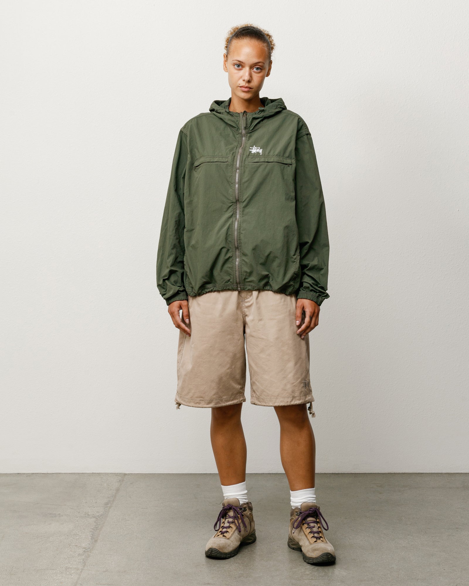 Surplus Short Unisex Regular Fit In Khaki, baggy with drawcord hems