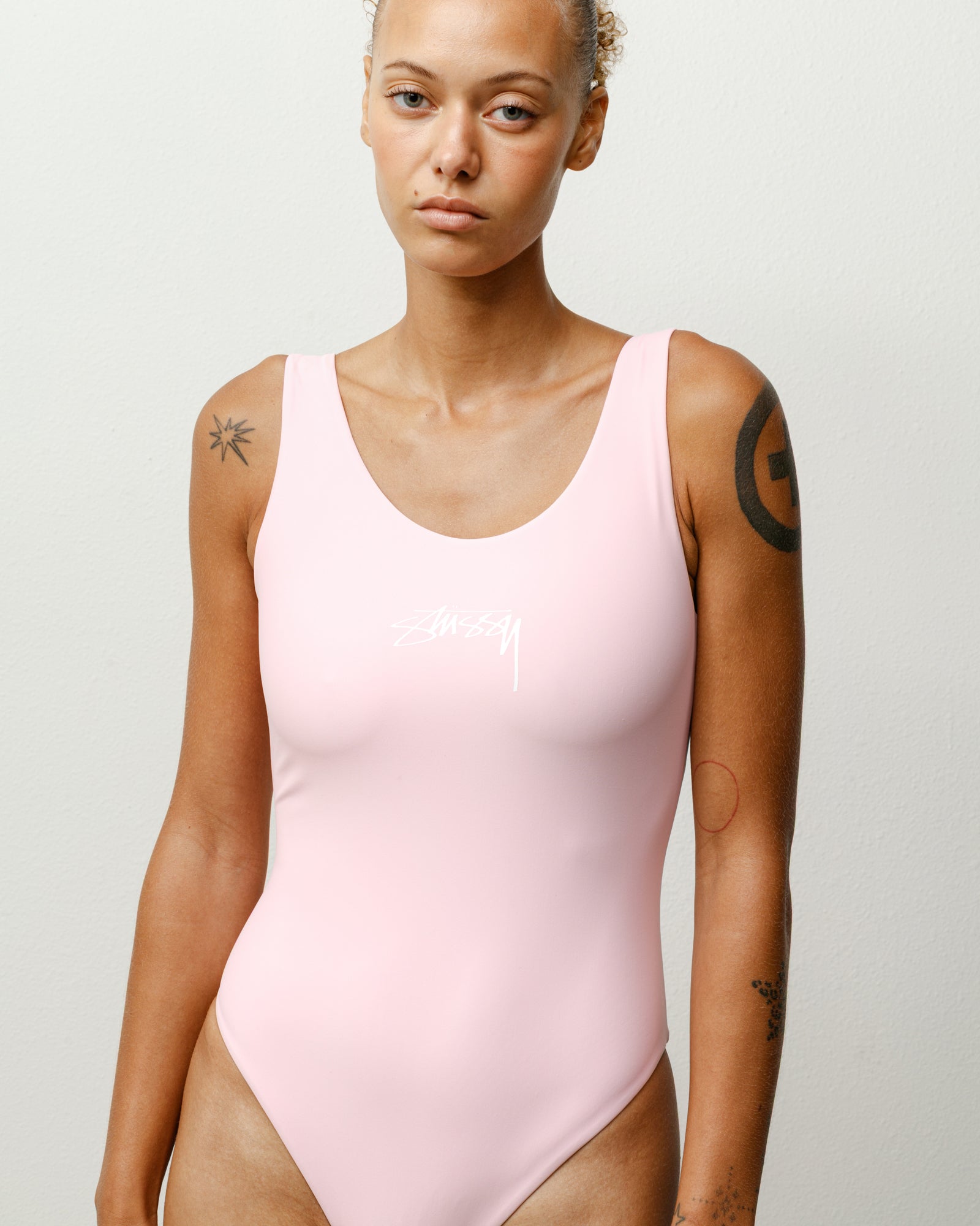 Surf Stock One Piece Womens Swimsuit in the colour Pink