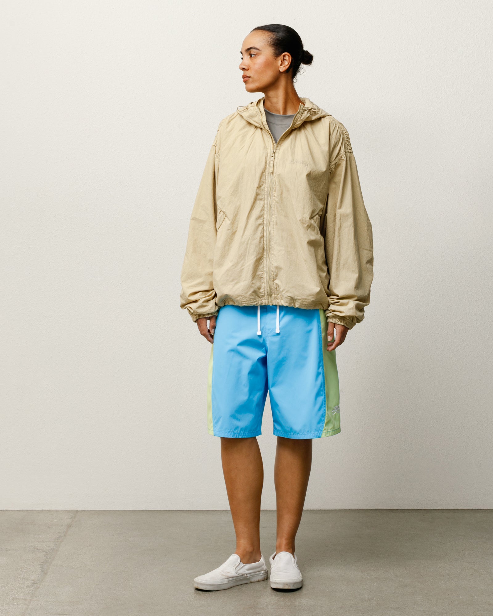 Curved Panel Board Short Bottoms in the colour Light Blue