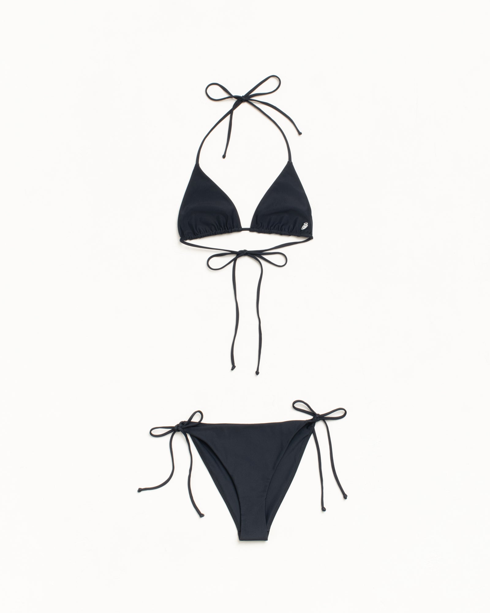 Side Tie Bikini Bottom Swim in the colour Black
