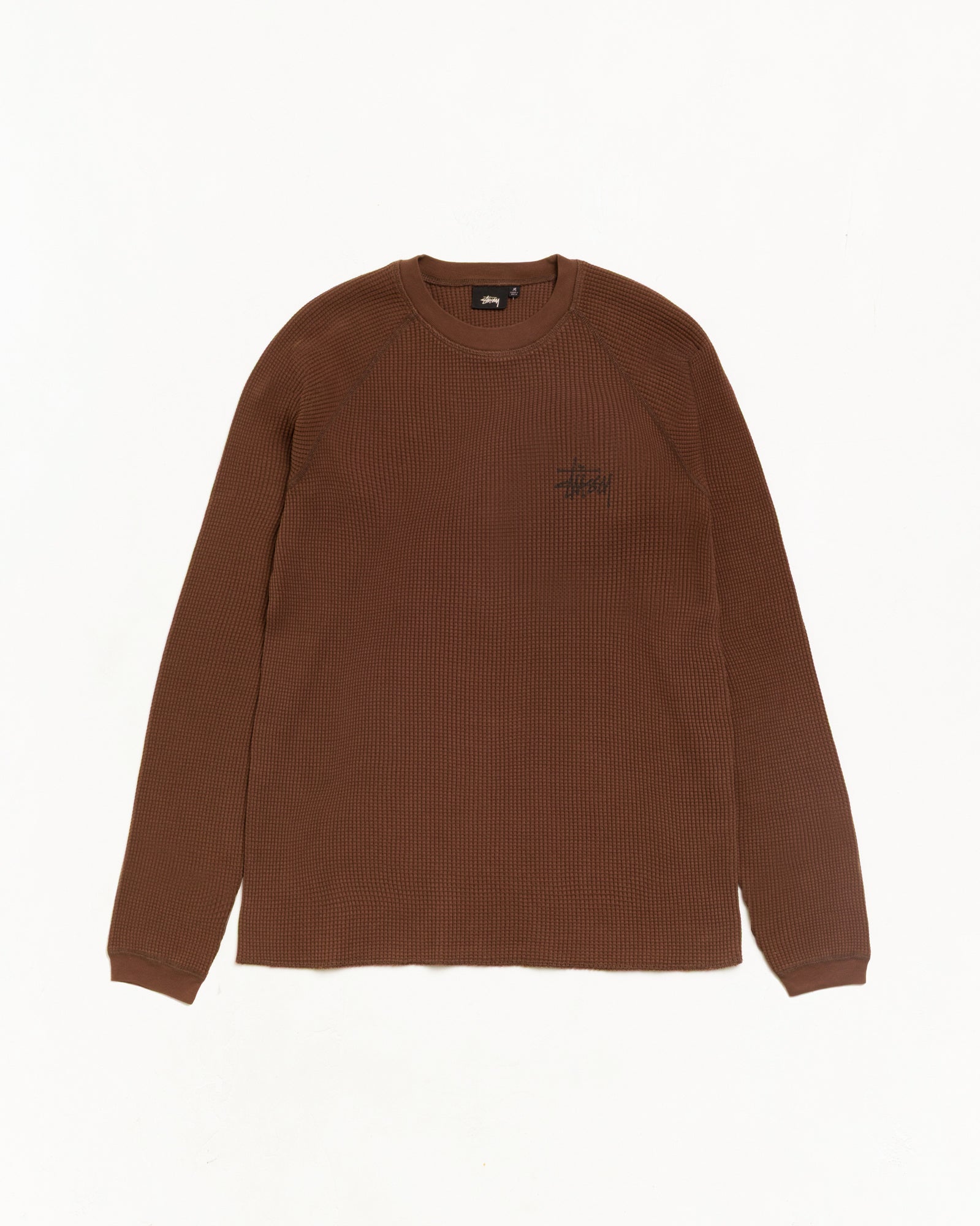 Raglan Thermal Basic Stock Unisex Long Sleeve In Brown