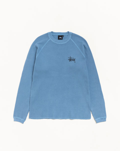 Basic Stüssy Thermal – Dust Blue | Tops & Knits | Stüssy UK