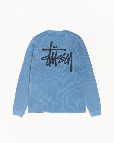 Raglan Thermal Basic Stock Mens Long Sleeve In Dust Blue