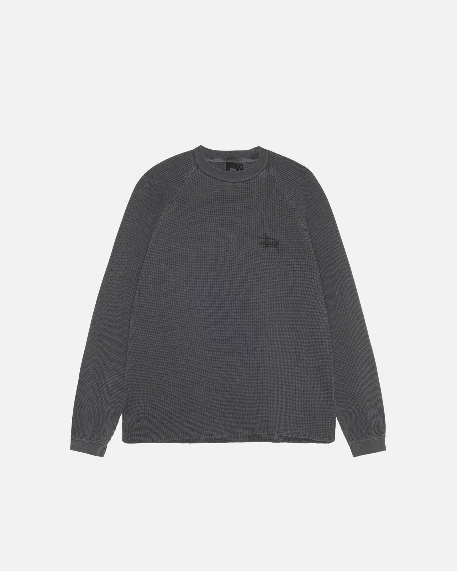 Raglan Thermal LS Crew in washed black – Stüssy UK