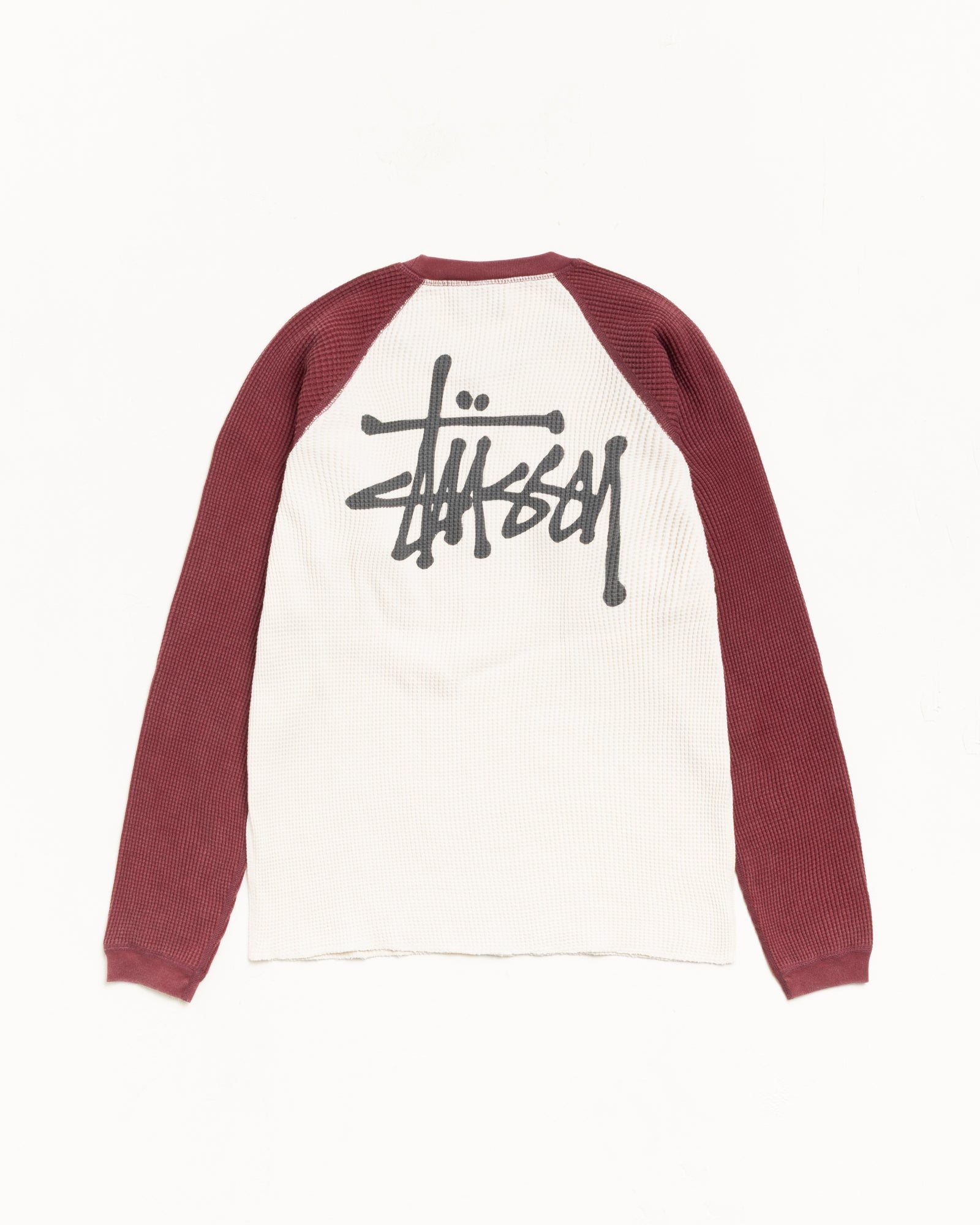 Basic Stüssy Thermal 2 Tone – Off White | Tops | Stüssy UK