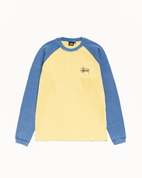 Raglan Thermal 2 Tone Mens Long Sleeve In Yellow