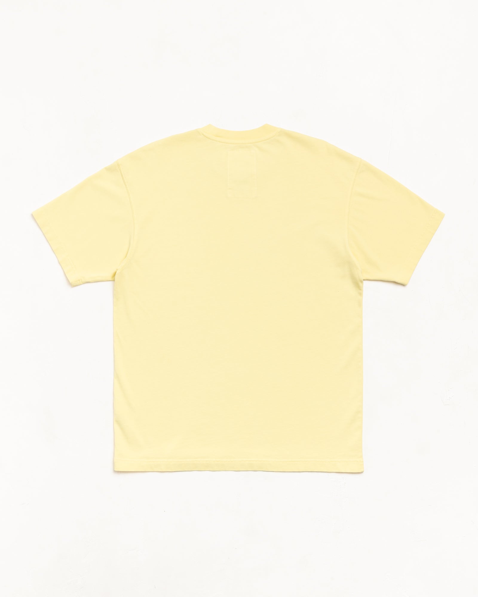 Dyed Ss Tee Mens Short Sleeve In Faded Yellow