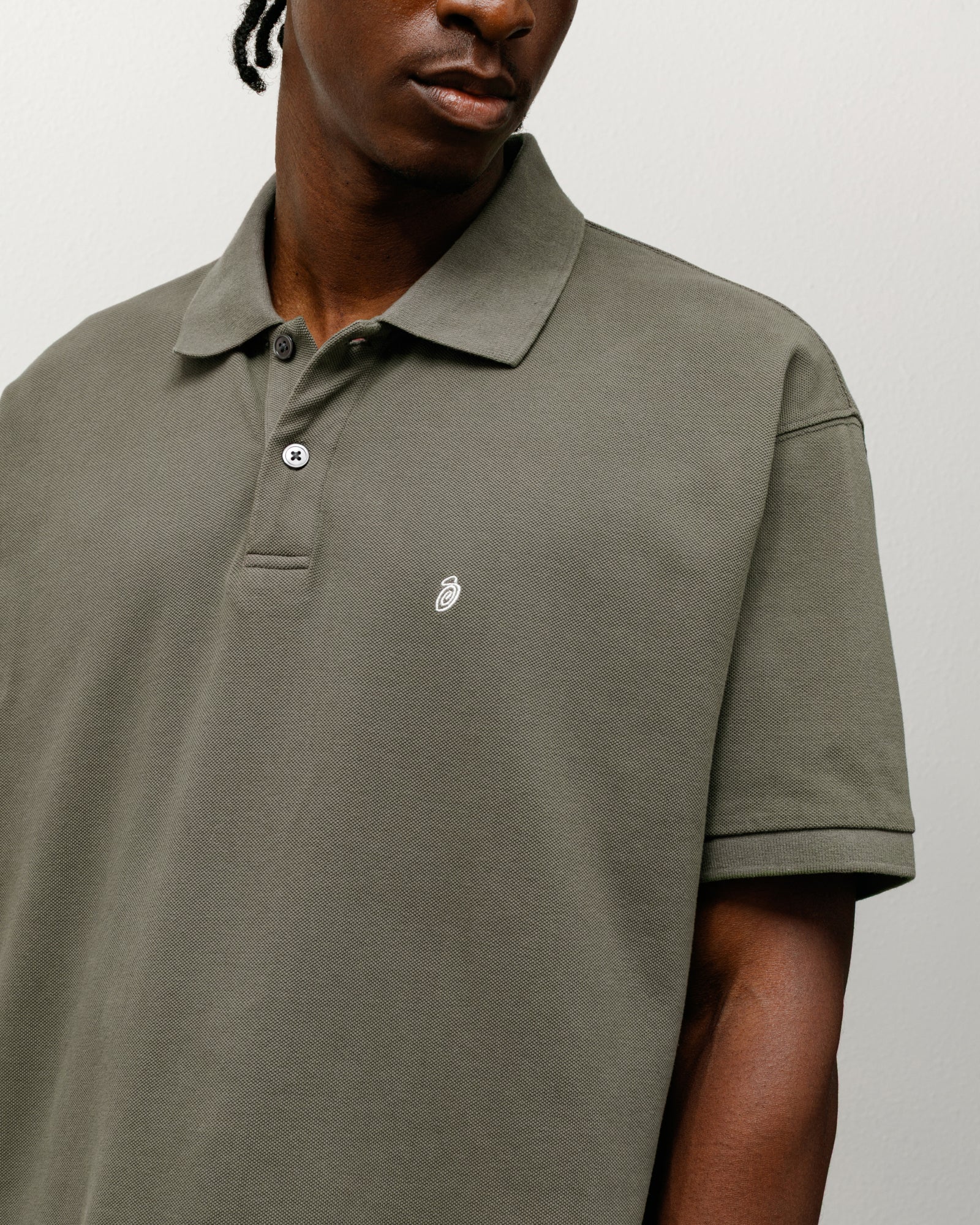Stussy Classic Pique Polo オリーブ StussyClassicPiquePoloGreen_10