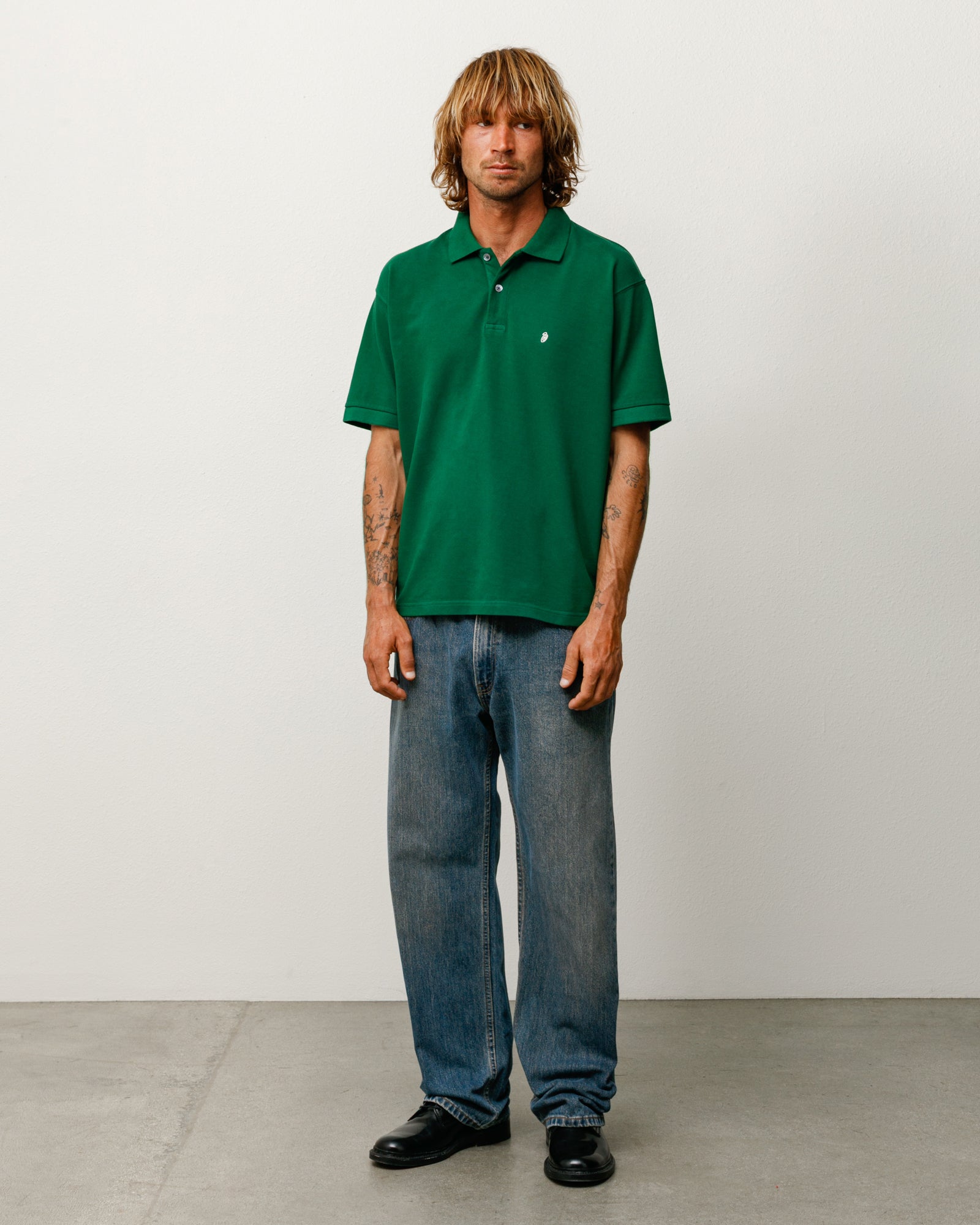 Classic Pique Polo Unisex Short Sleeve In Pine
