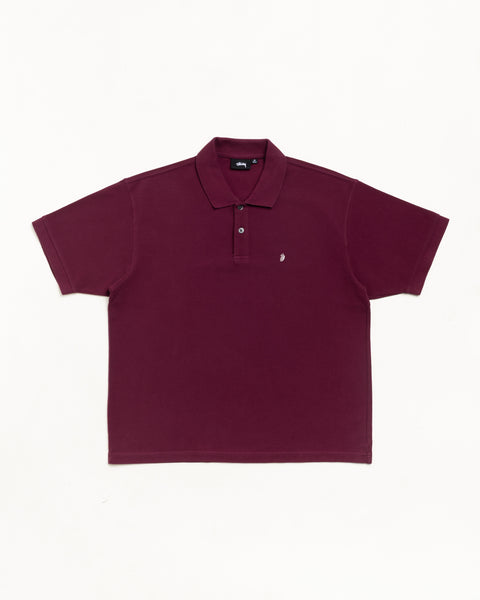 Classic Pique Polo Unisex Short Sleeve In Plum