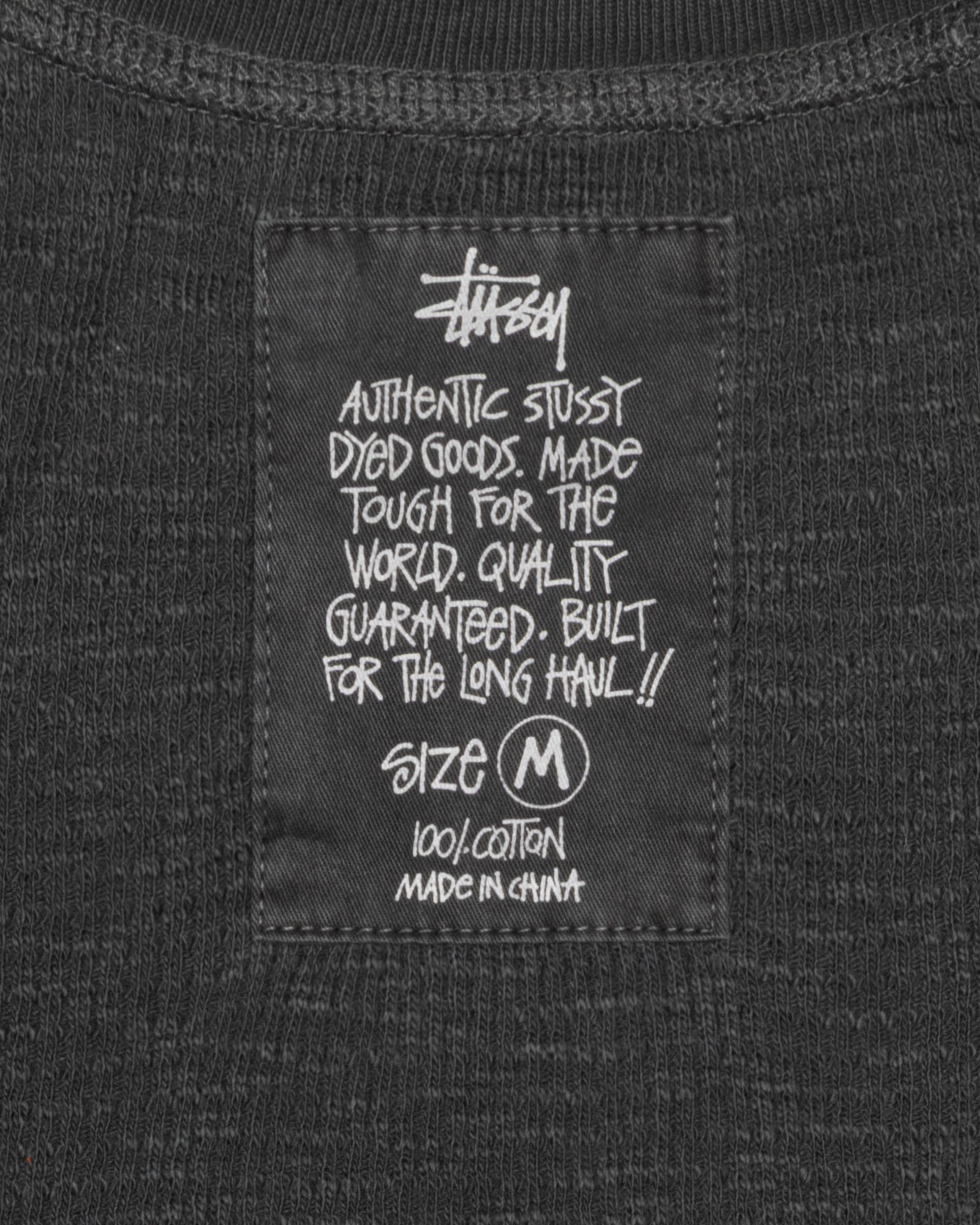 Pigment Dyed SS Thermal - Faded Black | Tops & Knits | Stüssy UK