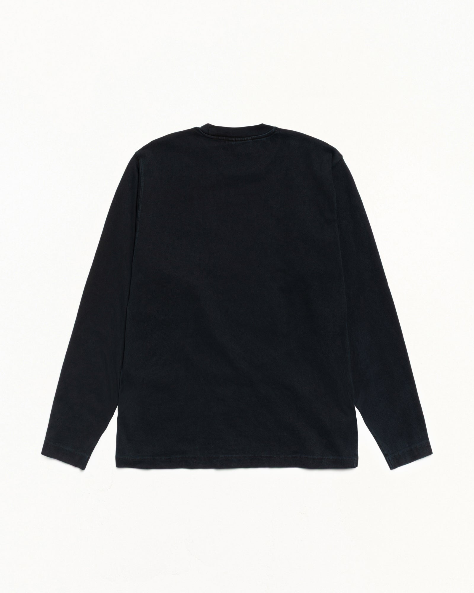 Dyed Mock Neck Ls Tee Mens Long Sleeve In Black