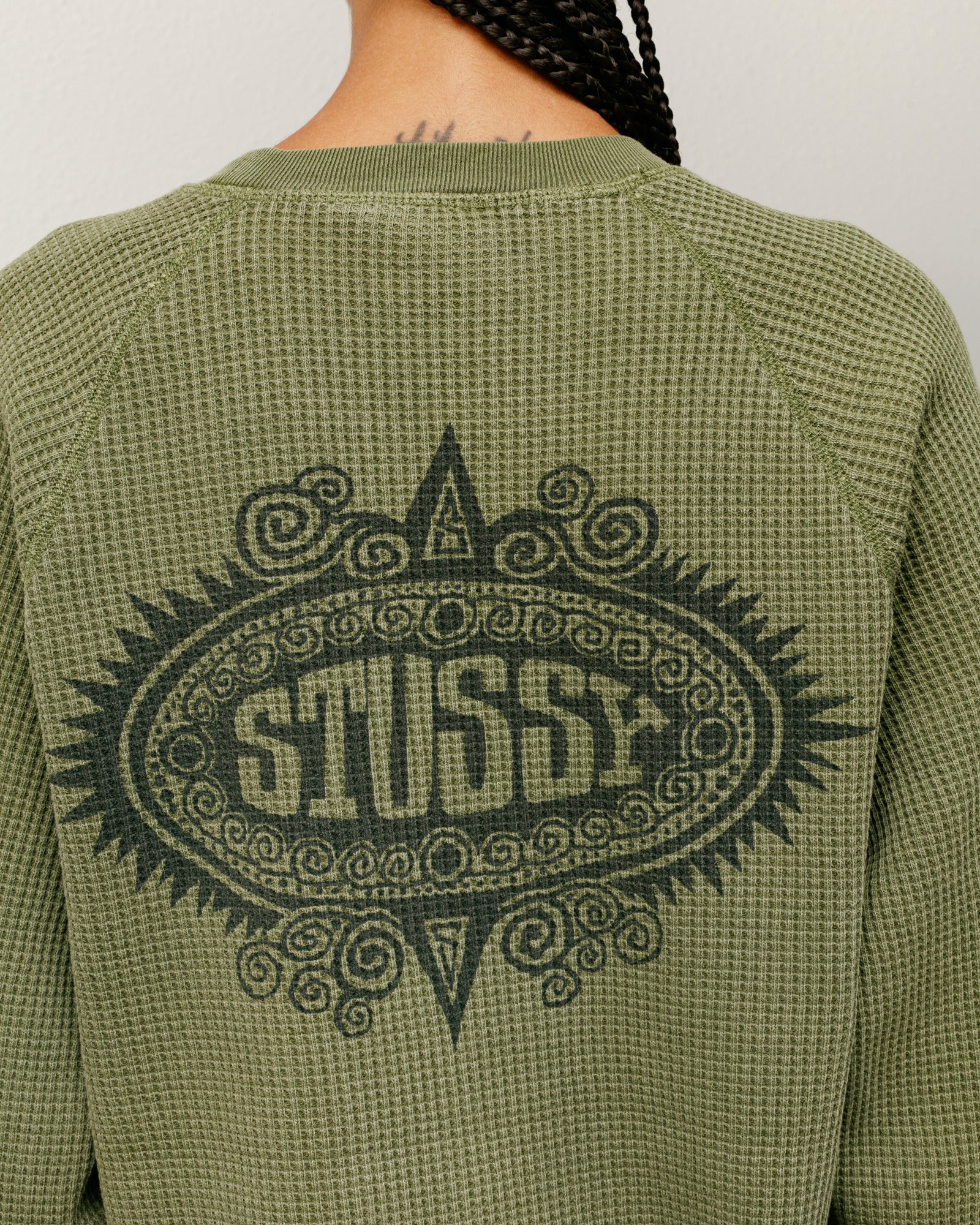 Mantra Raglan Thermal – Olive | Tops & Knits | Stüssy UK